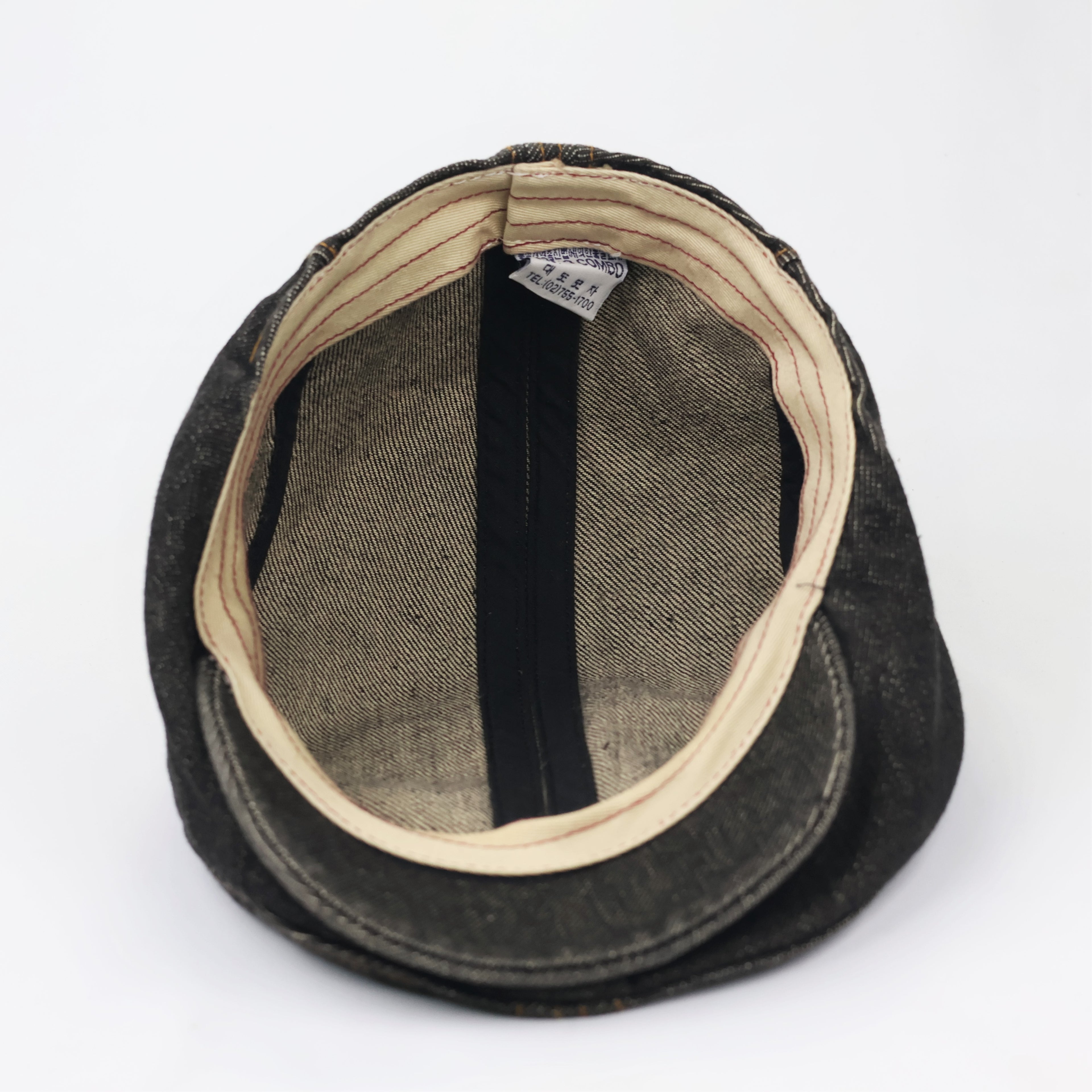 Combo Combo Japan Style Denim Beret - Workwear Snap-Brim Flat Cap