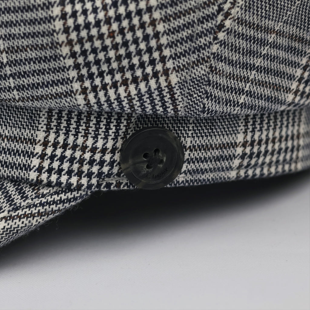 Grey Plaid Newsboy Hat