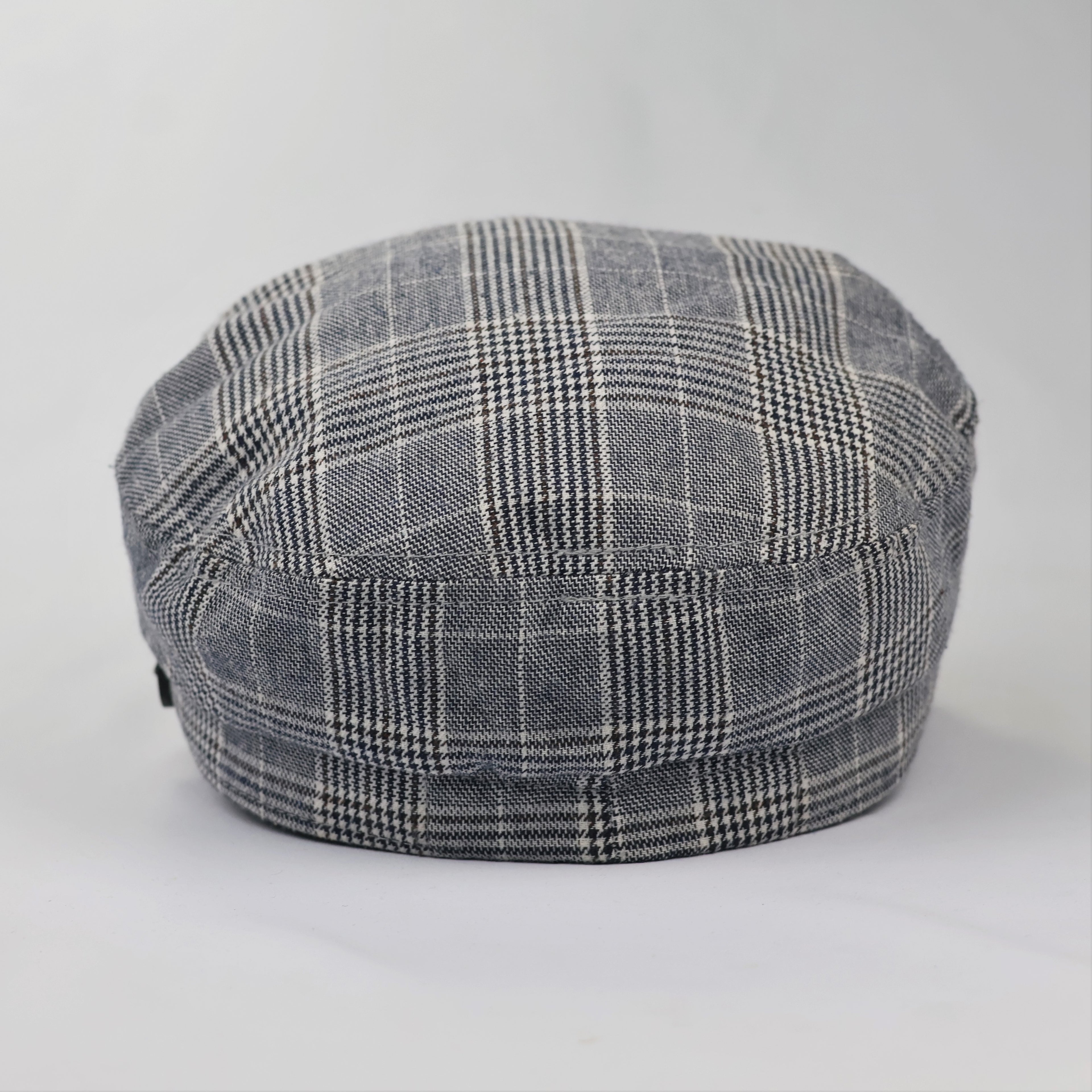 Grey Plaid Newsboy Hat