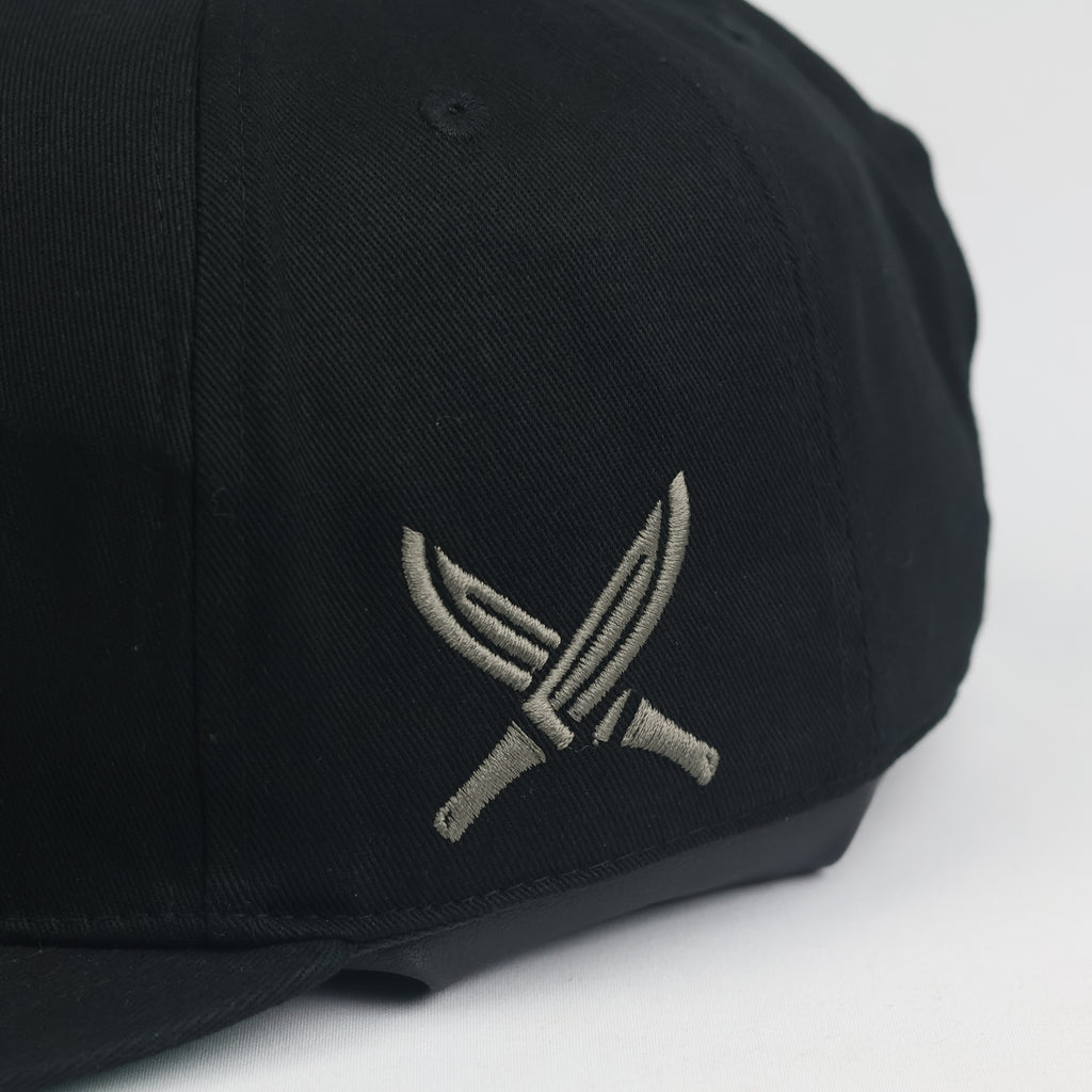 Gold's Shield Embroidered Black Snapback Hat | Thrifted Streetwear Cap