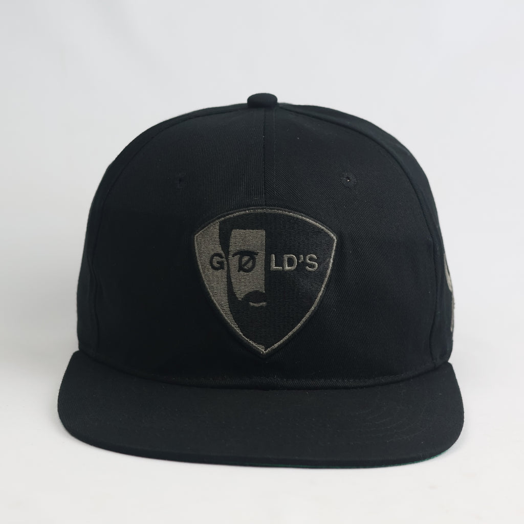 Gold's Shield Embroidered Black Snapback Hat | Thrifted Streetwear Cap