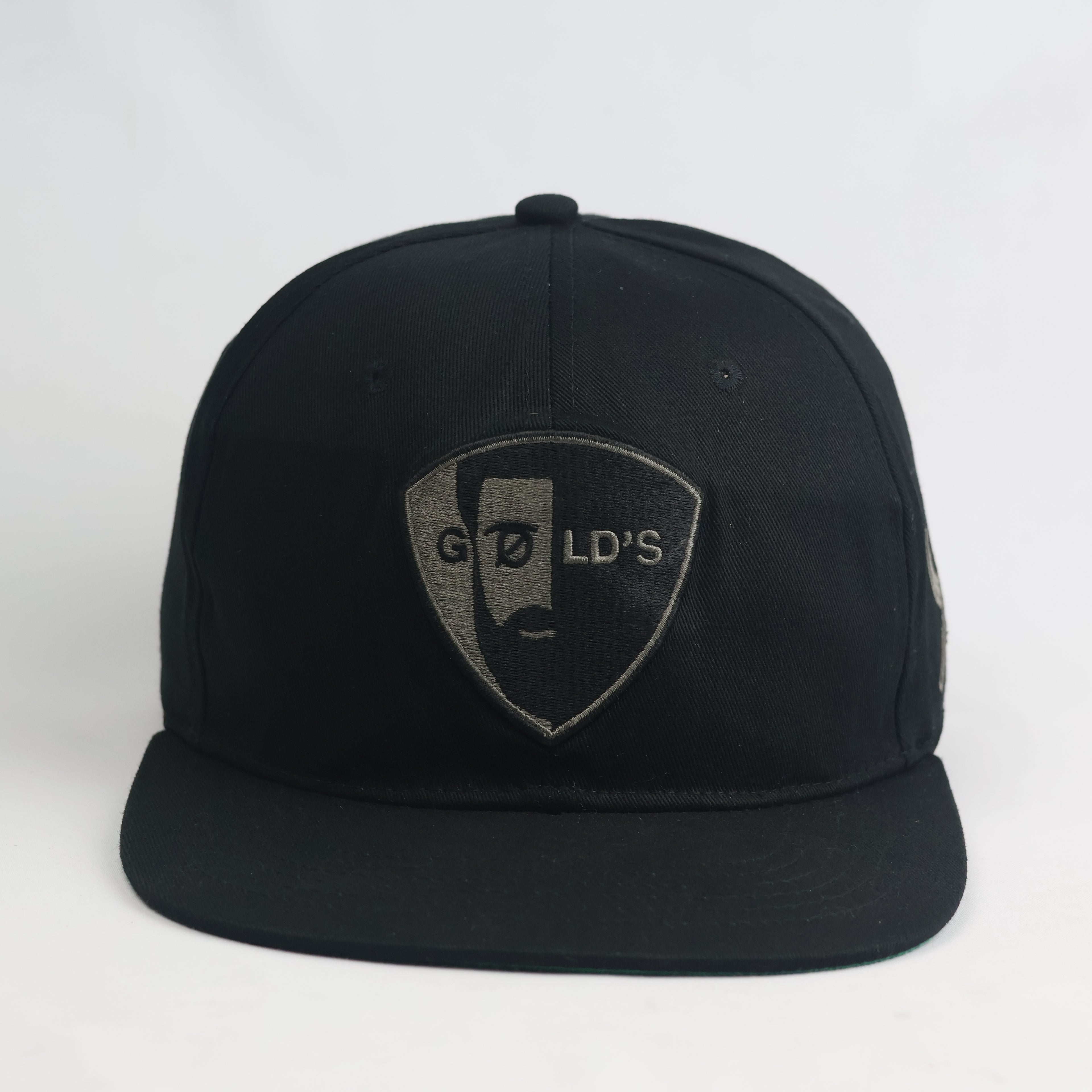 Gold's Shield Embroidered Black Snapback Hat | Thrifted Streetwear Cap