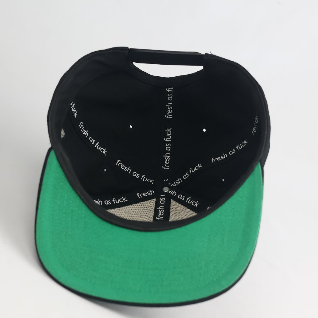 Gold's Shield Embroidered Black Snapback Hat | Thrifted Streetwear Cap