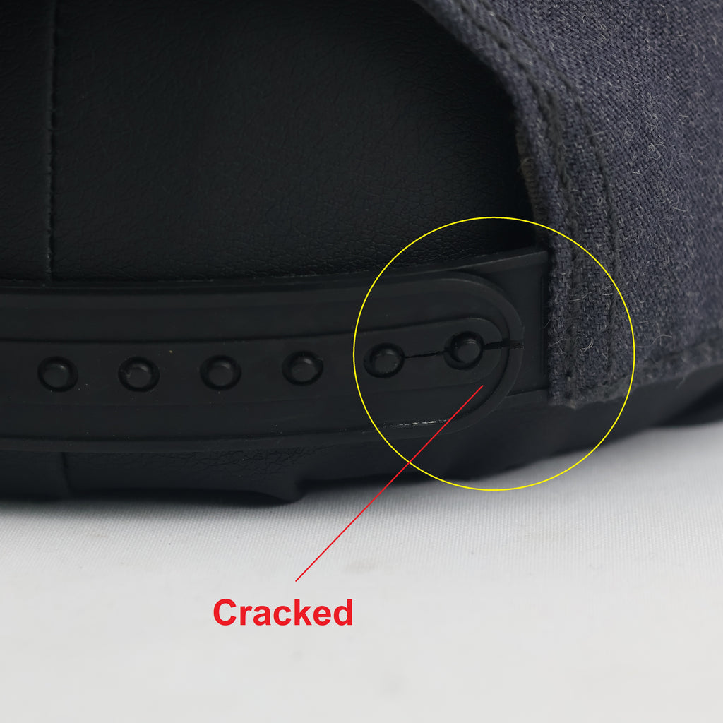 Thrifted H&M Scandi Design Patch Navy Snapback | Suede Visor Streetwear Cap