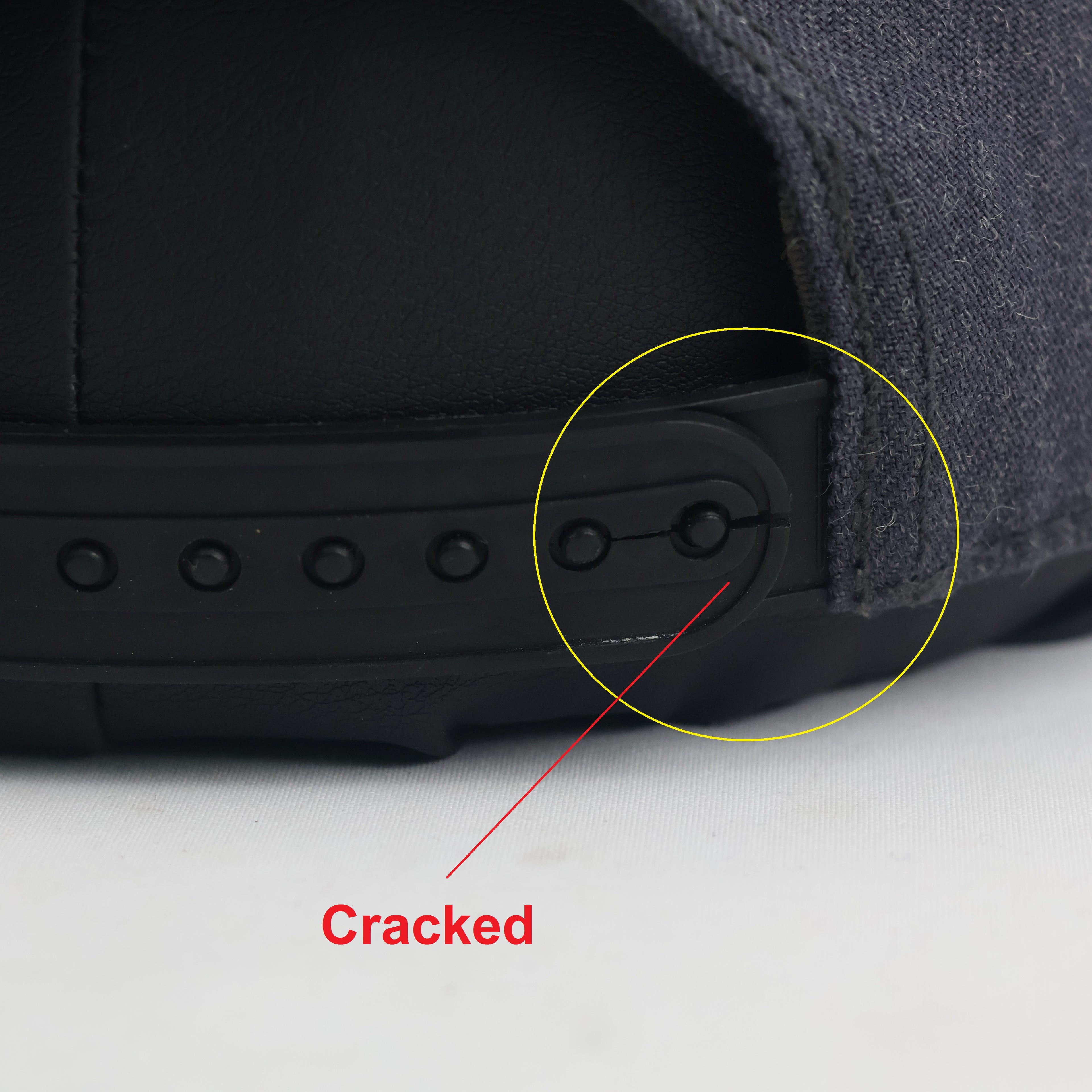 Thrifted H&M Scandi Design Patch Navy Snapback | Suede Visor Streetwear Cap