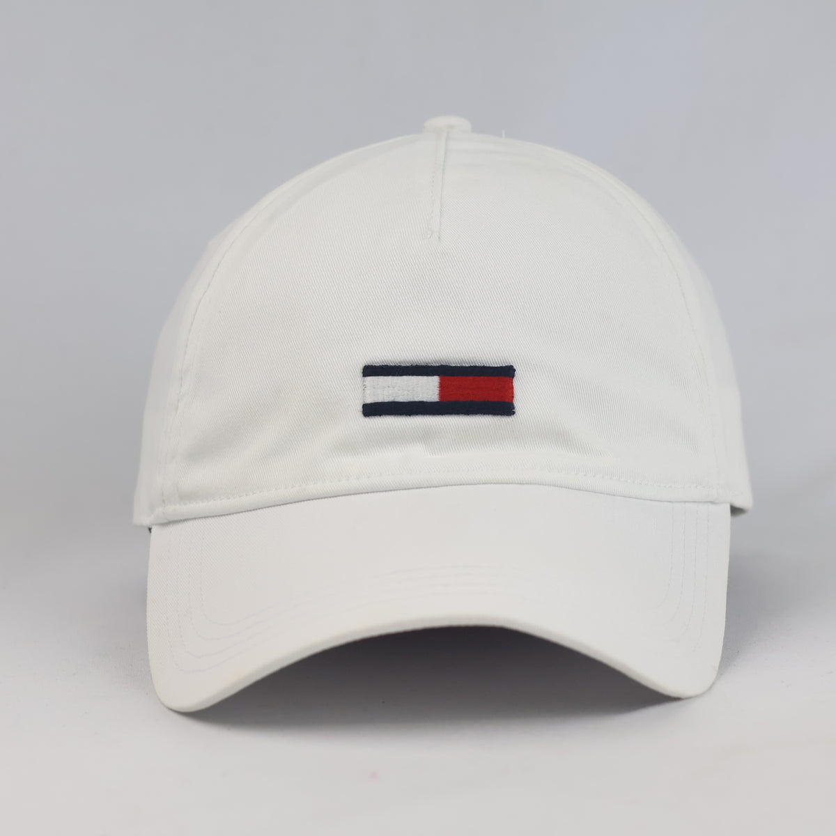 Thrifted Tommy Hilfiger White Minimalist Logo Dad Hat | 11025