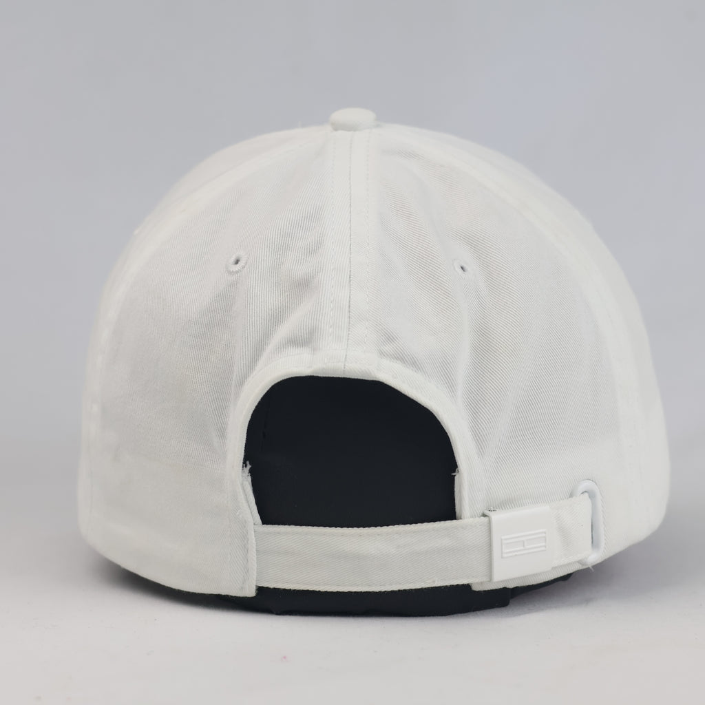 Thrifted Tommy Hilfiger White Minimalist Logo Dad Hat | 11025