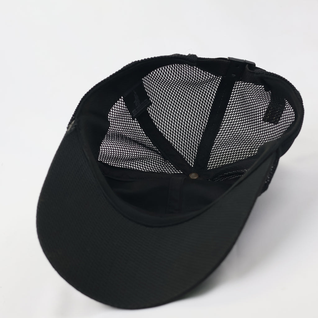 Vintage Poloneck Sports "Since 1955" Trucker Thrifted Cap - Black Technical Mesh