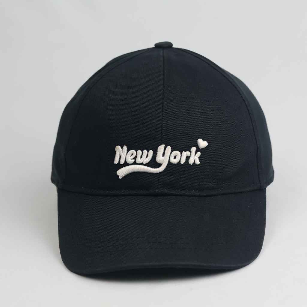 Thrifted H&M Black New York Heart Embroidered Strapback Cap