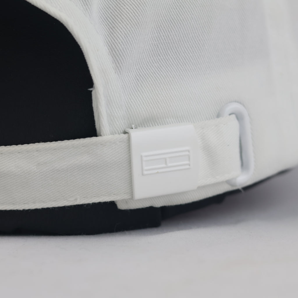Thrifted Tommy Hilfiger White Minimalist Logo Dad Hat | 11025