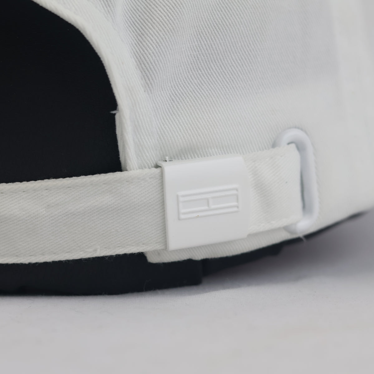 Thrifted Tommy Hilfiger White Minimalist Logo Dad Hat | 11025