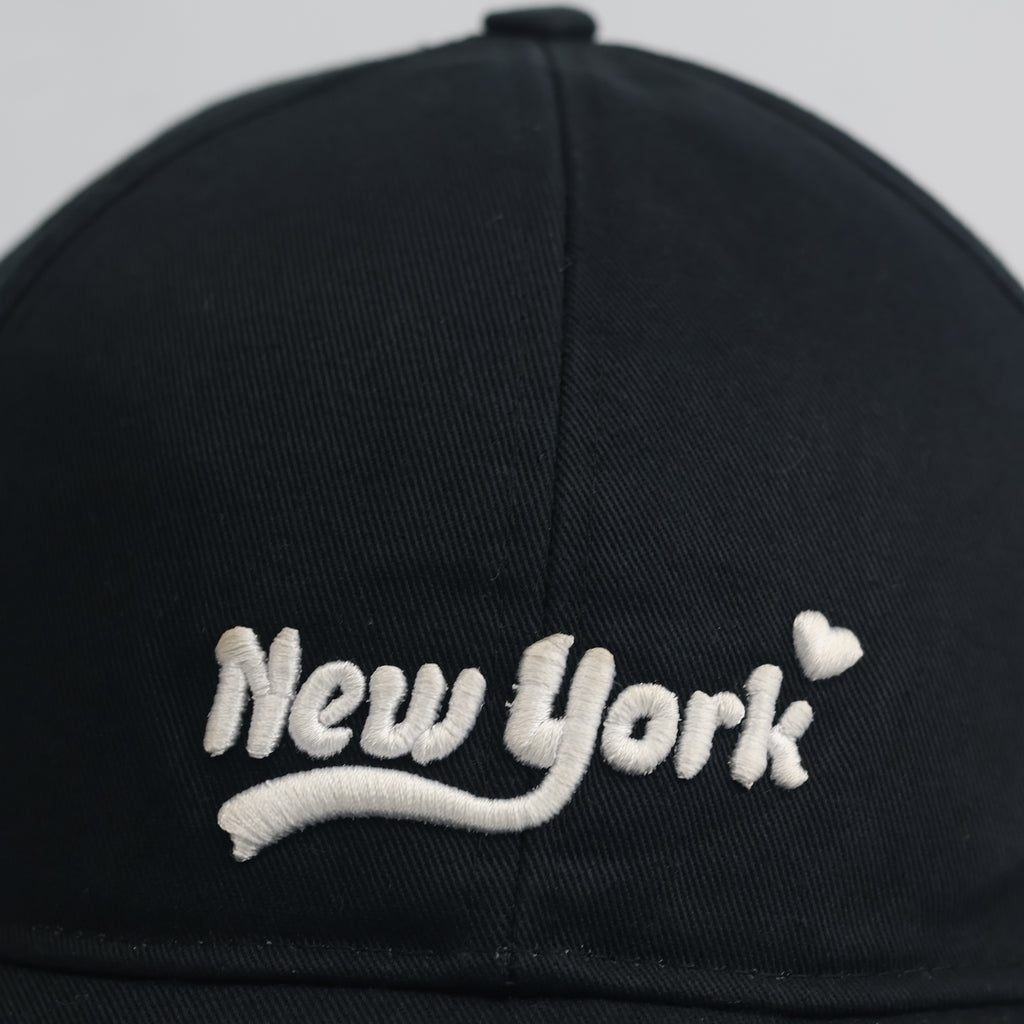 Thrifted H&M Black New York Heart Embroidered Strapback Cap
