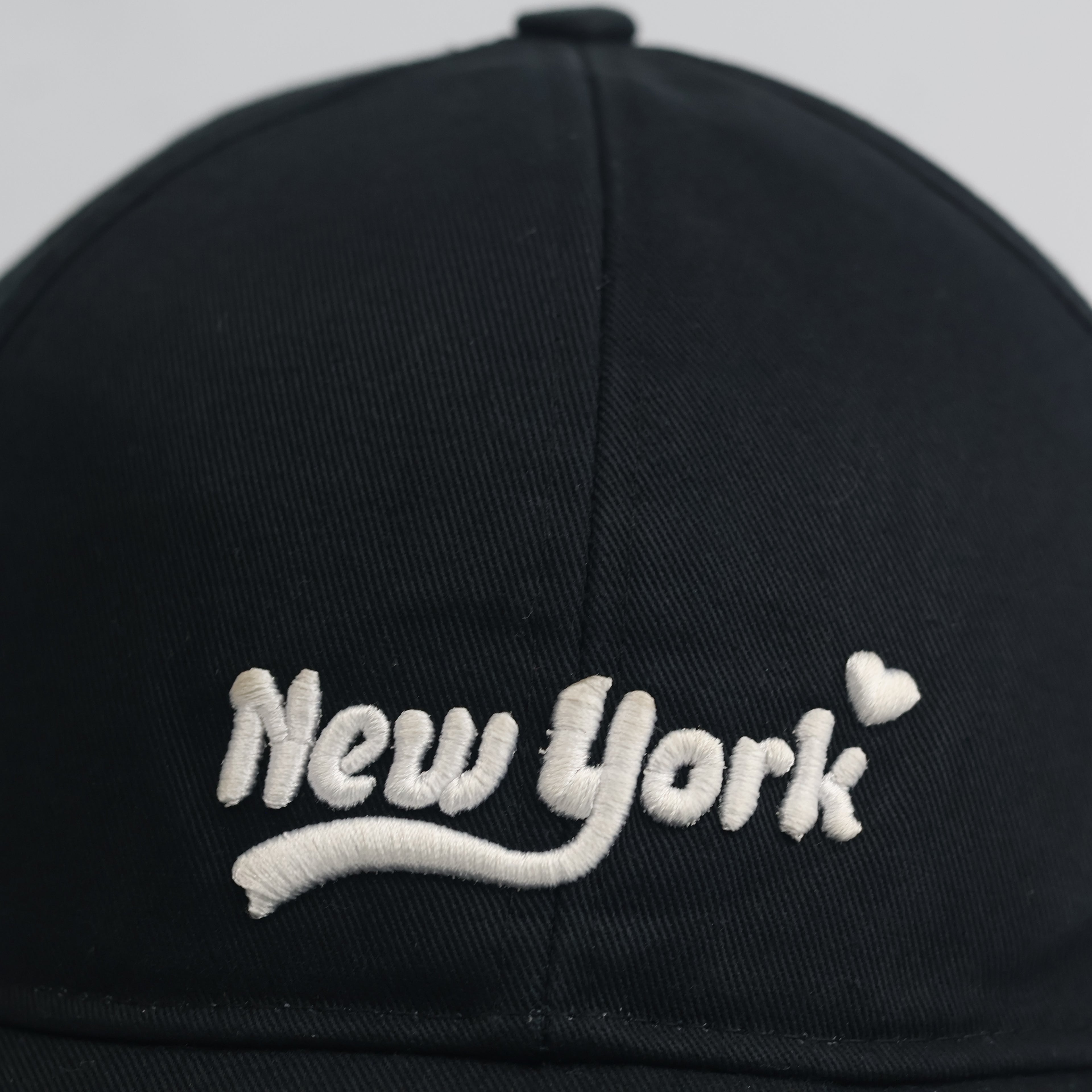 Thrifted H&M Black New York Heart Embroidered Strapback Cap
