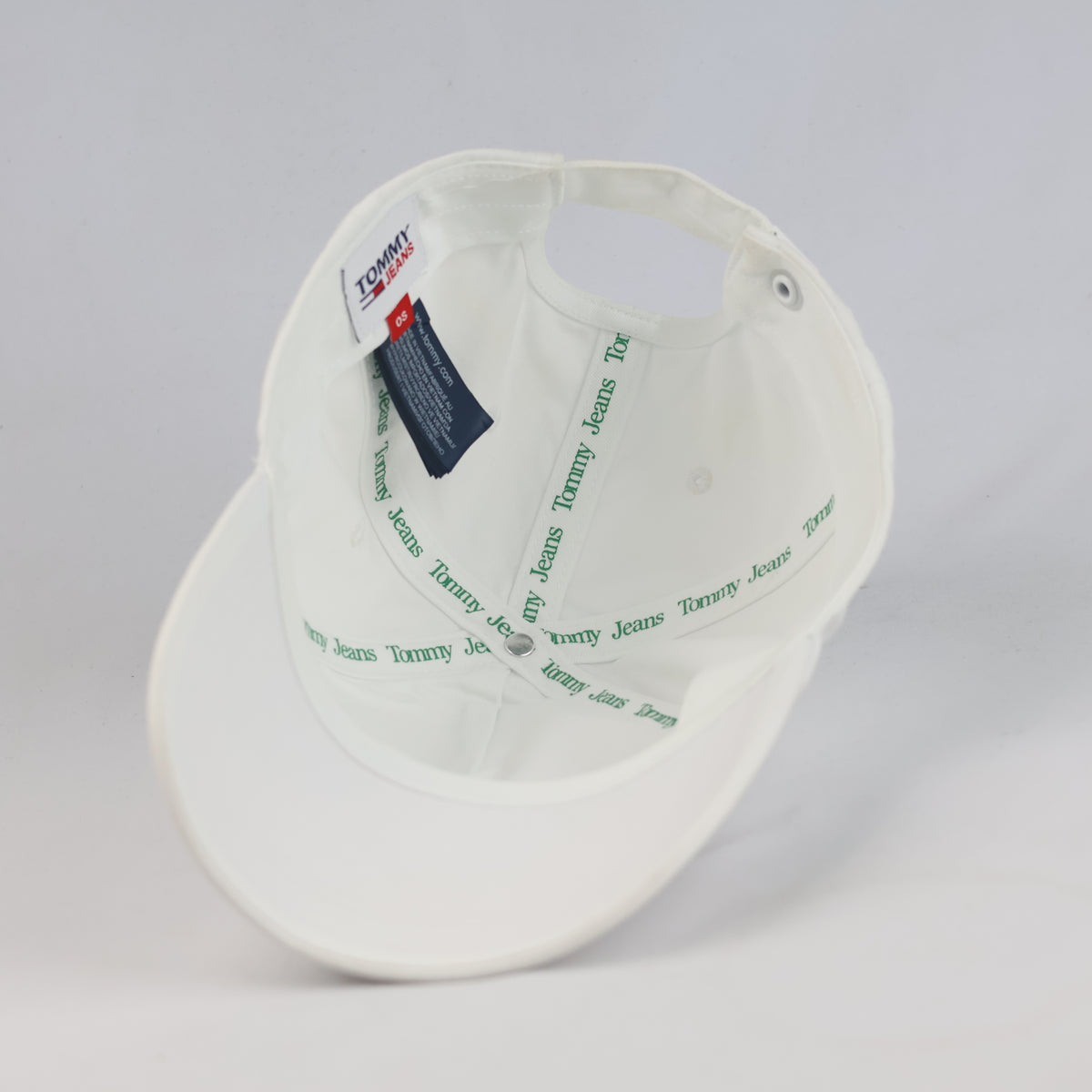 Thrifted Tommy Hilfiger White Minimalist Logo Dad Hat | 11025