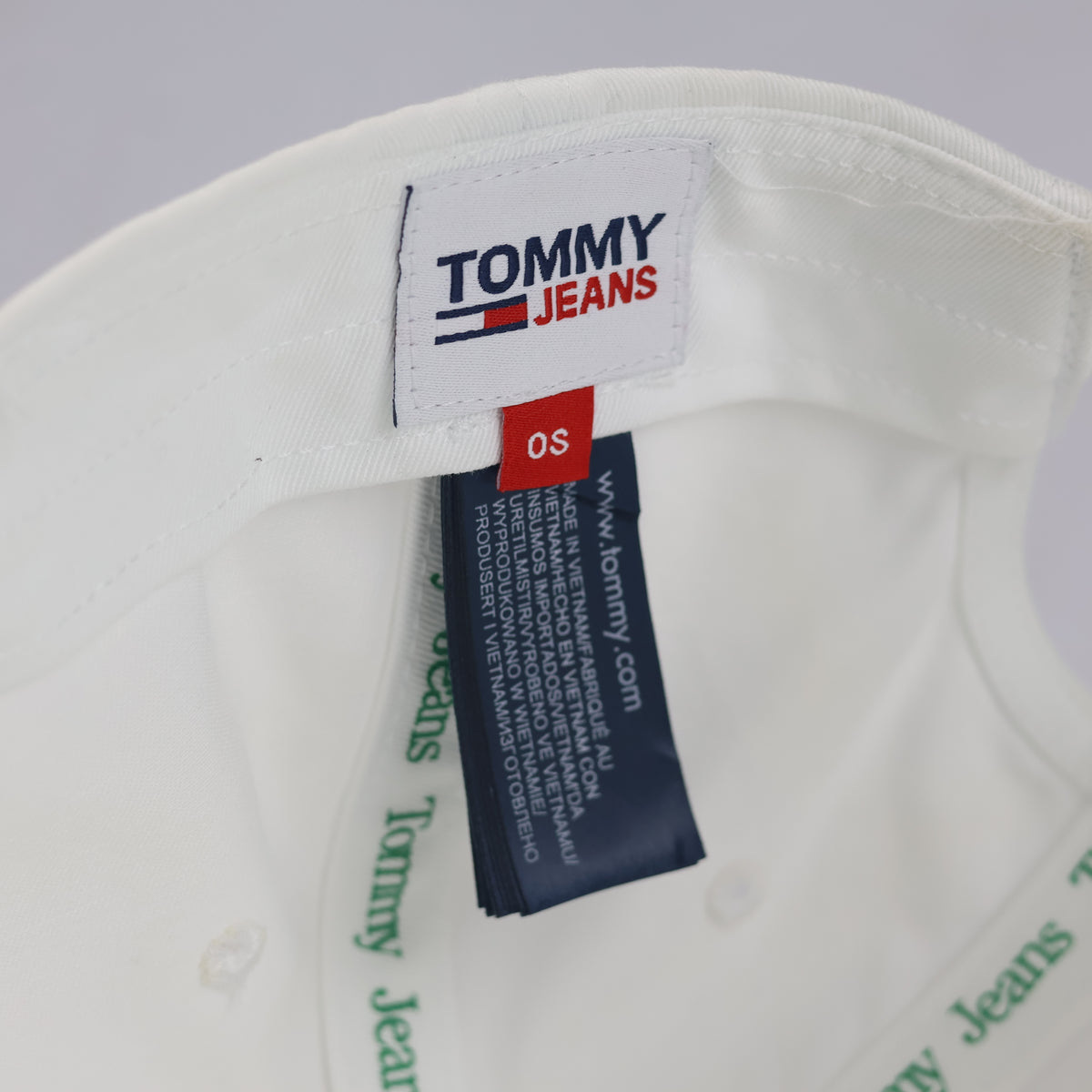 Thrifted Tommy Hilfiger White Minimalist Logo Dad Hat | 11025
