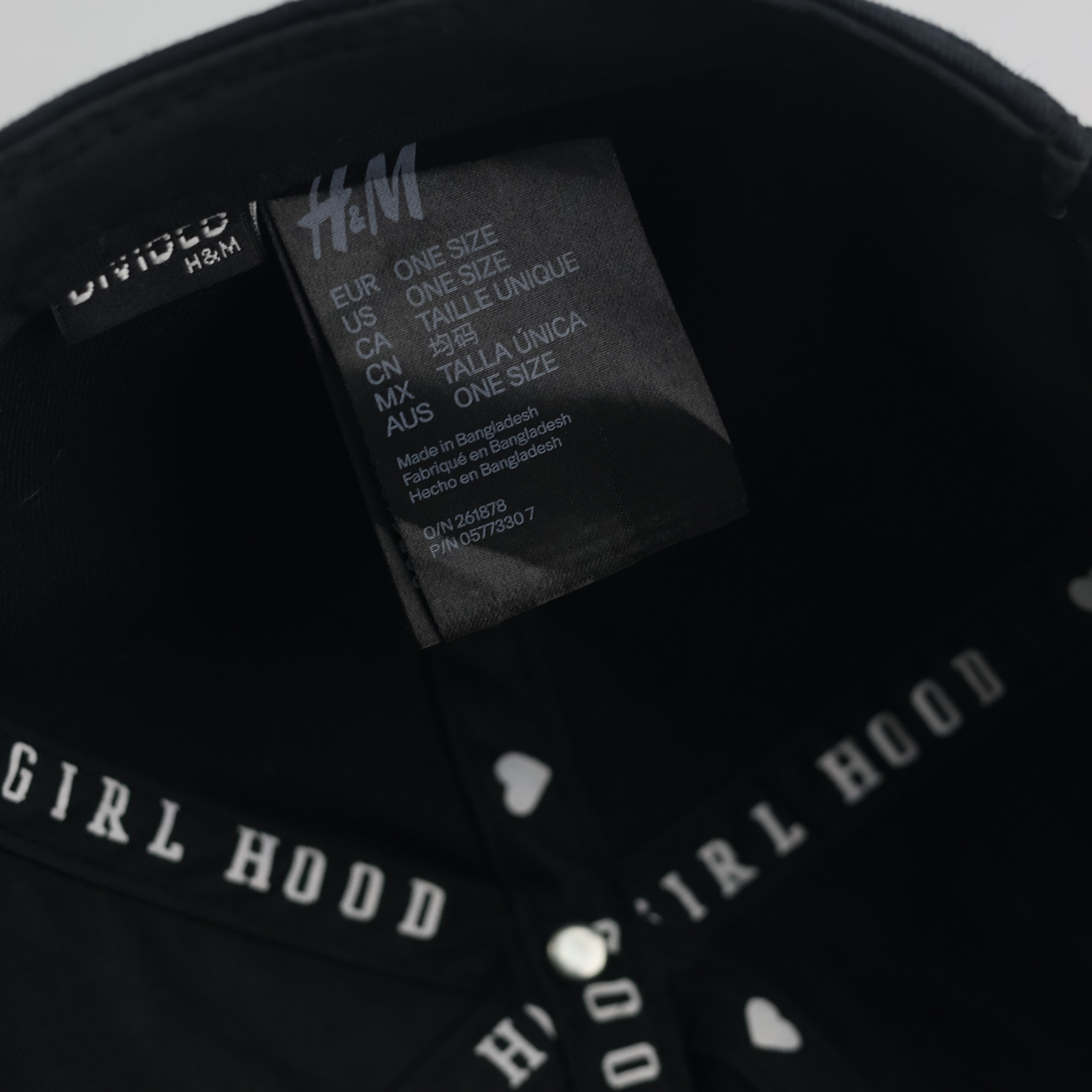 Thrifted H&M Black New York Heart Embroidered Strapback Cap