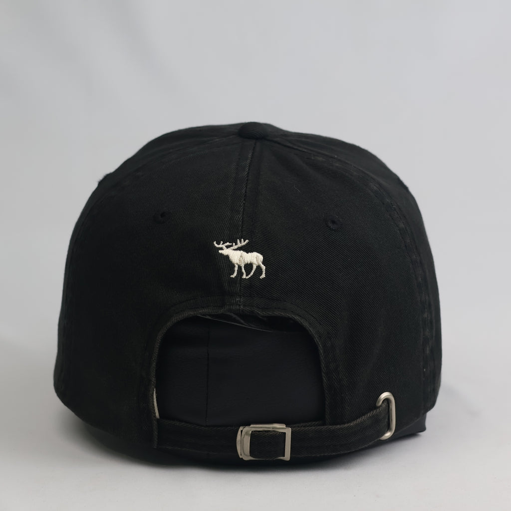 Thrifted Abercrombie Embroidered Black Dad Hat | Distressed Vintage Cap