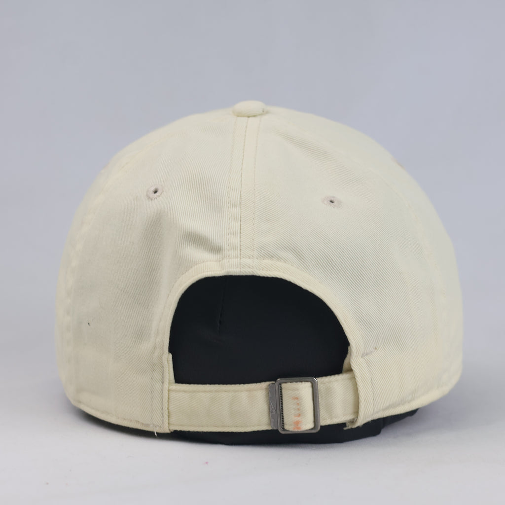 Thrifted Nike Classic Swoosh Off-White Adjustable Strapback Cap | 11035