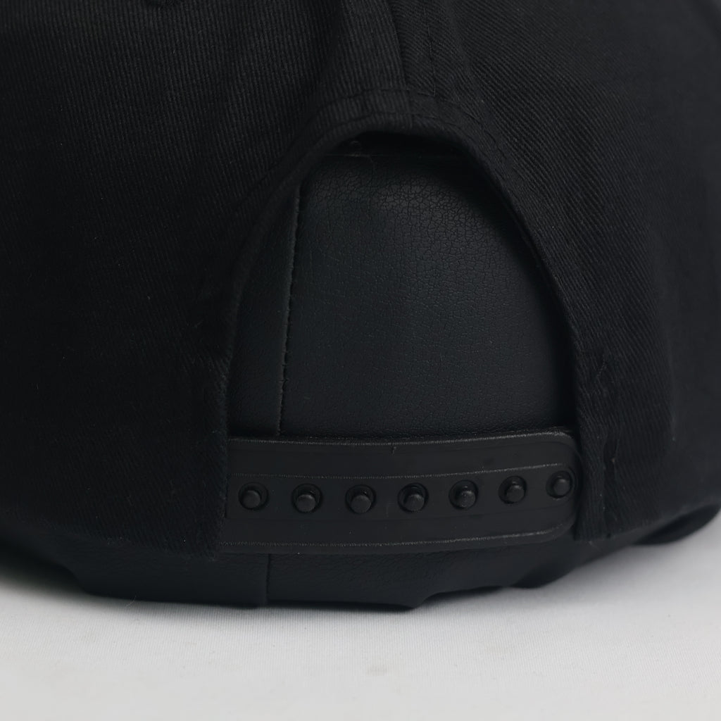 Thrifted "HEY!" Statement Black Snapback Cap | Streetwear Flat Brim Hat