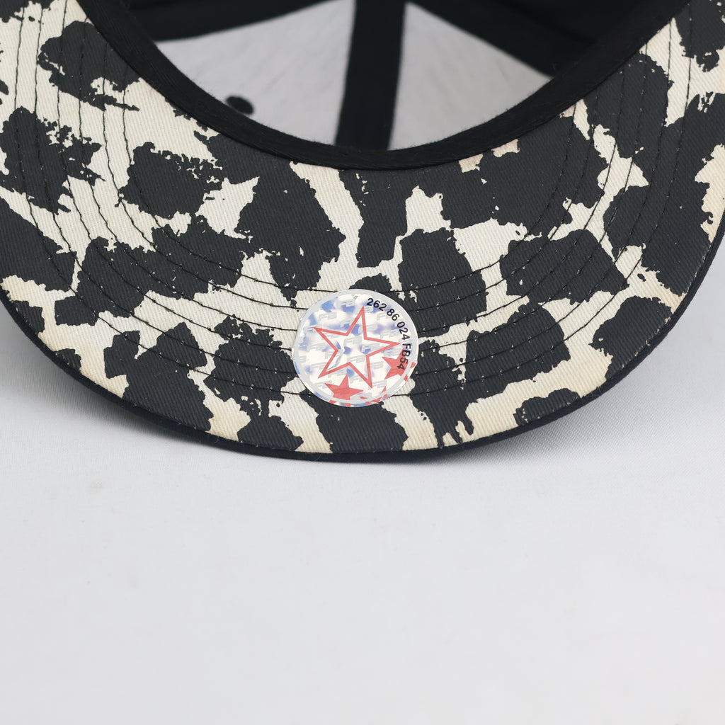 Thrifted "HEY!" Statement Black Snapback Cap | Streetwear Flat Brim Hat