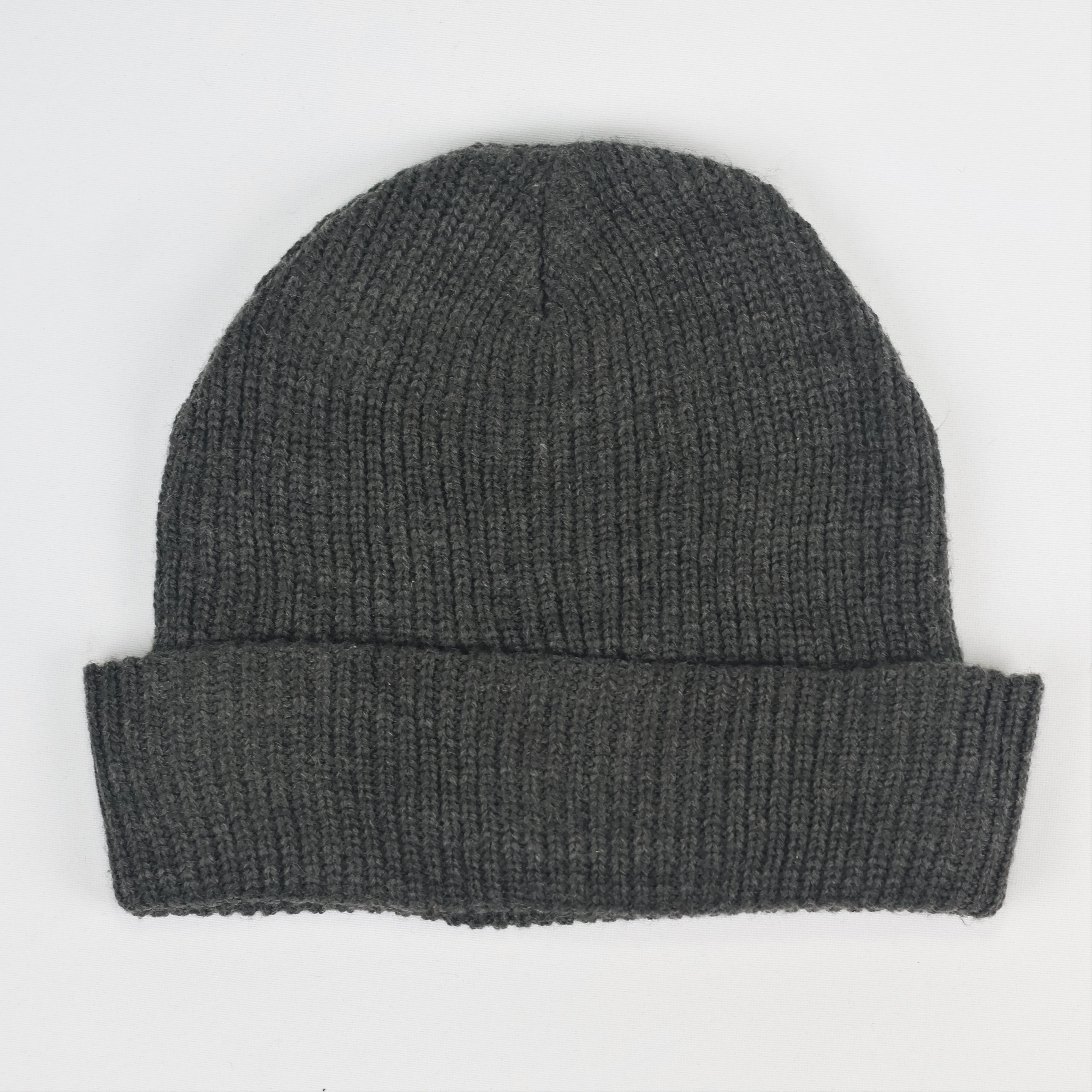 Timberland Men`s Heat Retention Watch Cap Knit Thrifted Beanie with Leather Patch