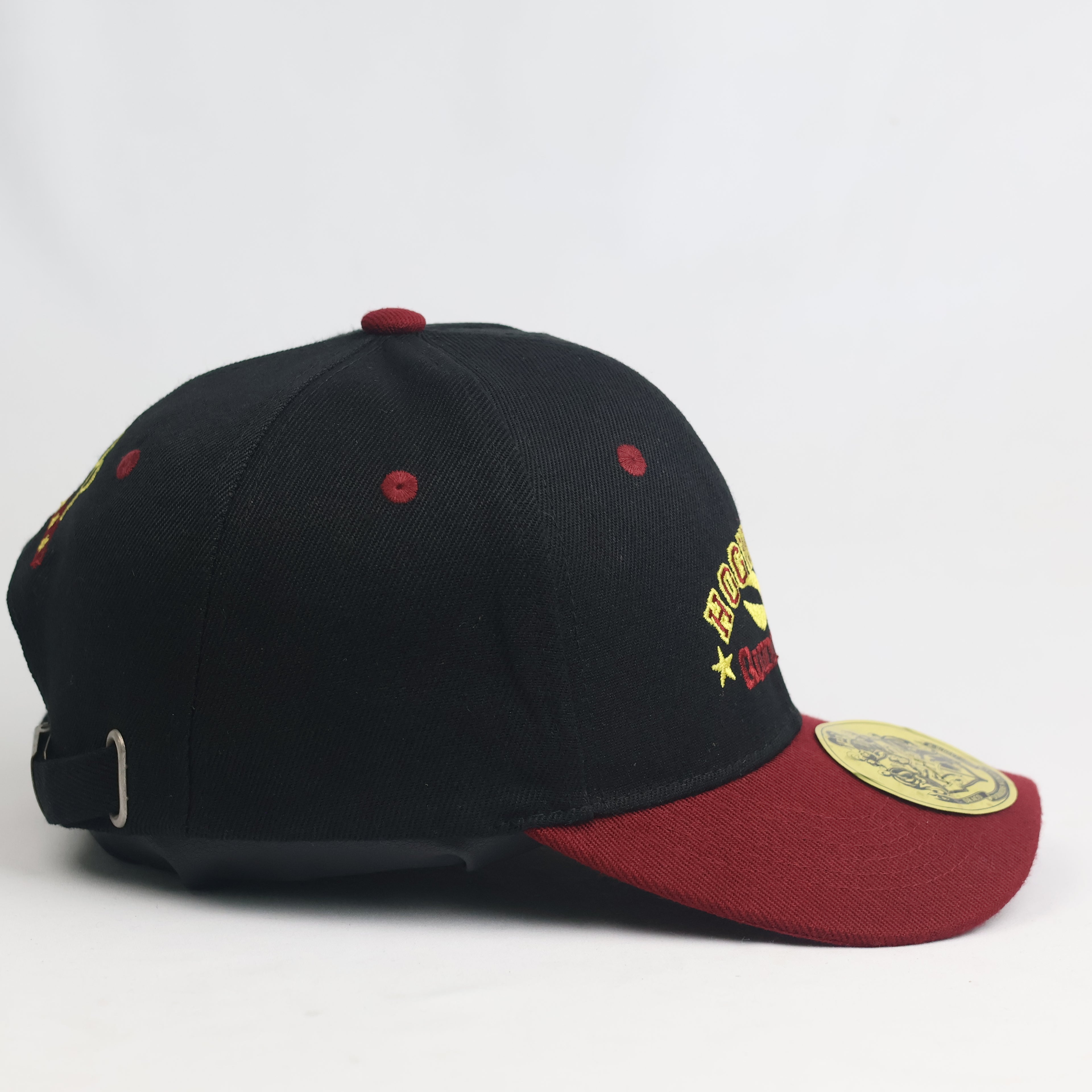 Thrifted Harry Potter Hogwarts Quidditch Black & Maroon Embroidered Strapback Hat