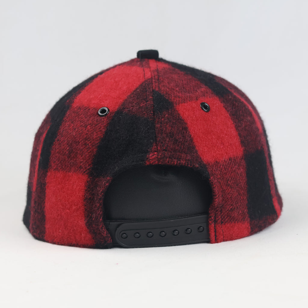 Thrifted Lumberjack Checkered Flat Brim Baseball Hat | 11028