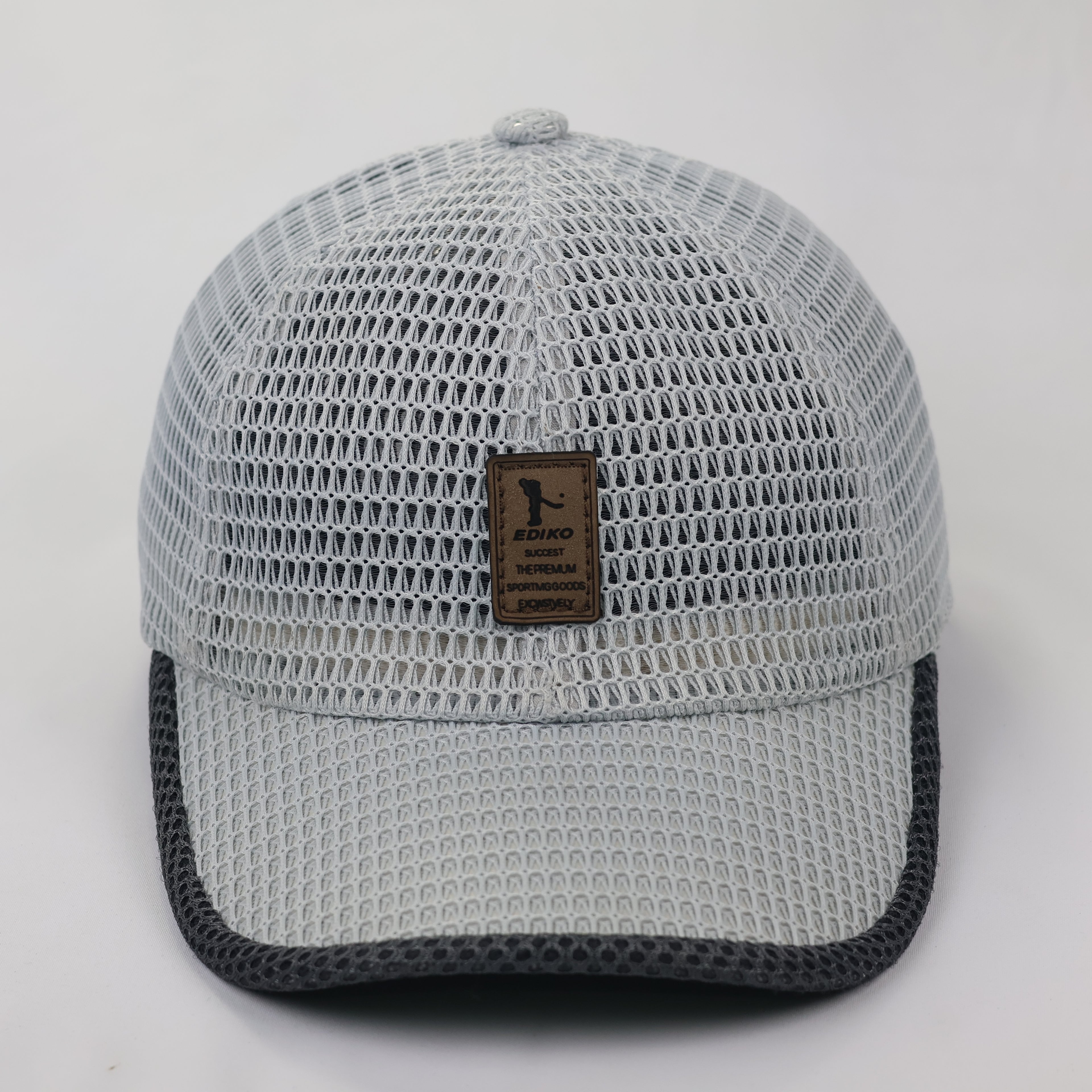Technical Full Mesh Baseball Cap - Breathable Summer Sports Hat - Grey