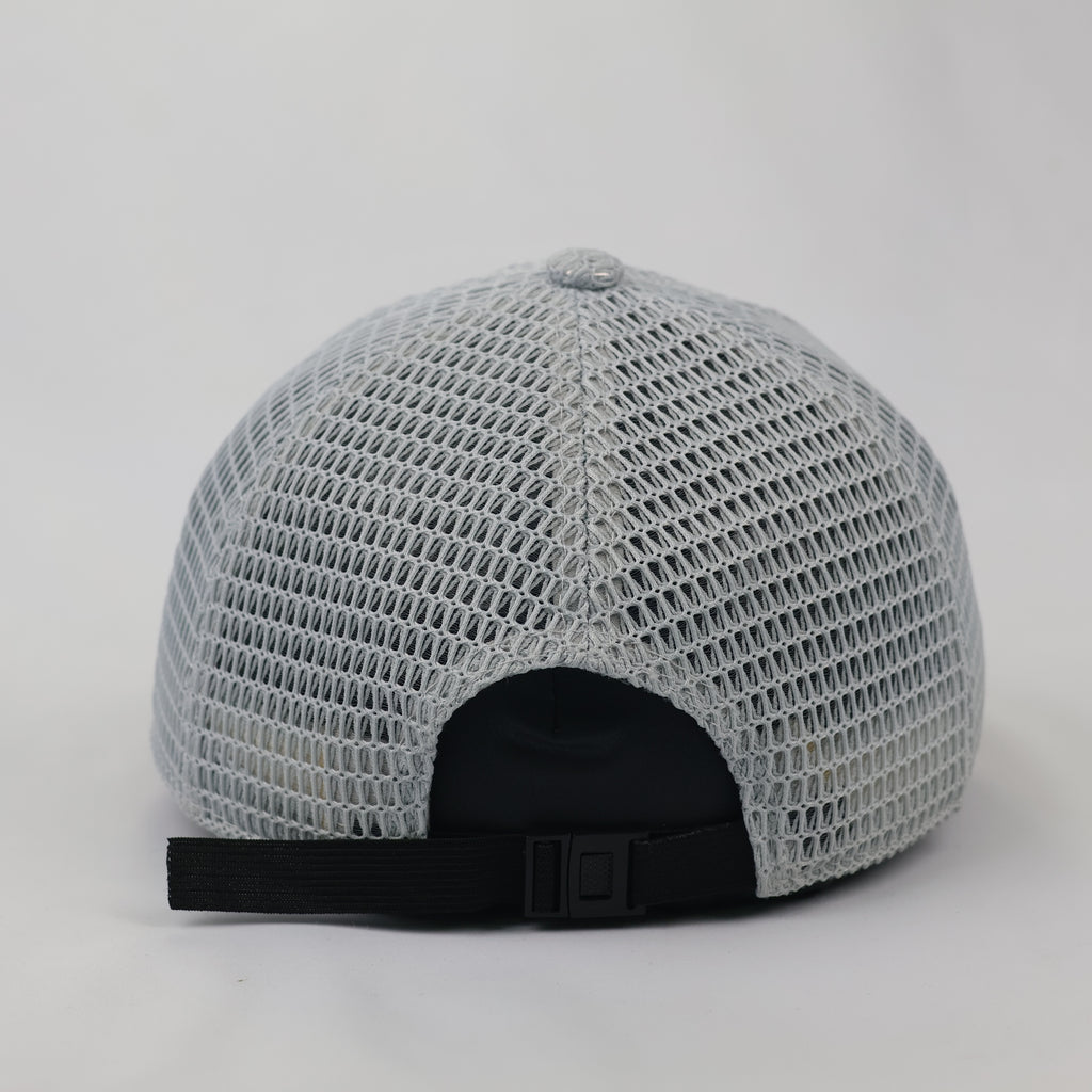 Technical Full Mesh Baseball Cap - Breathable Summer Sports Hat - Grey