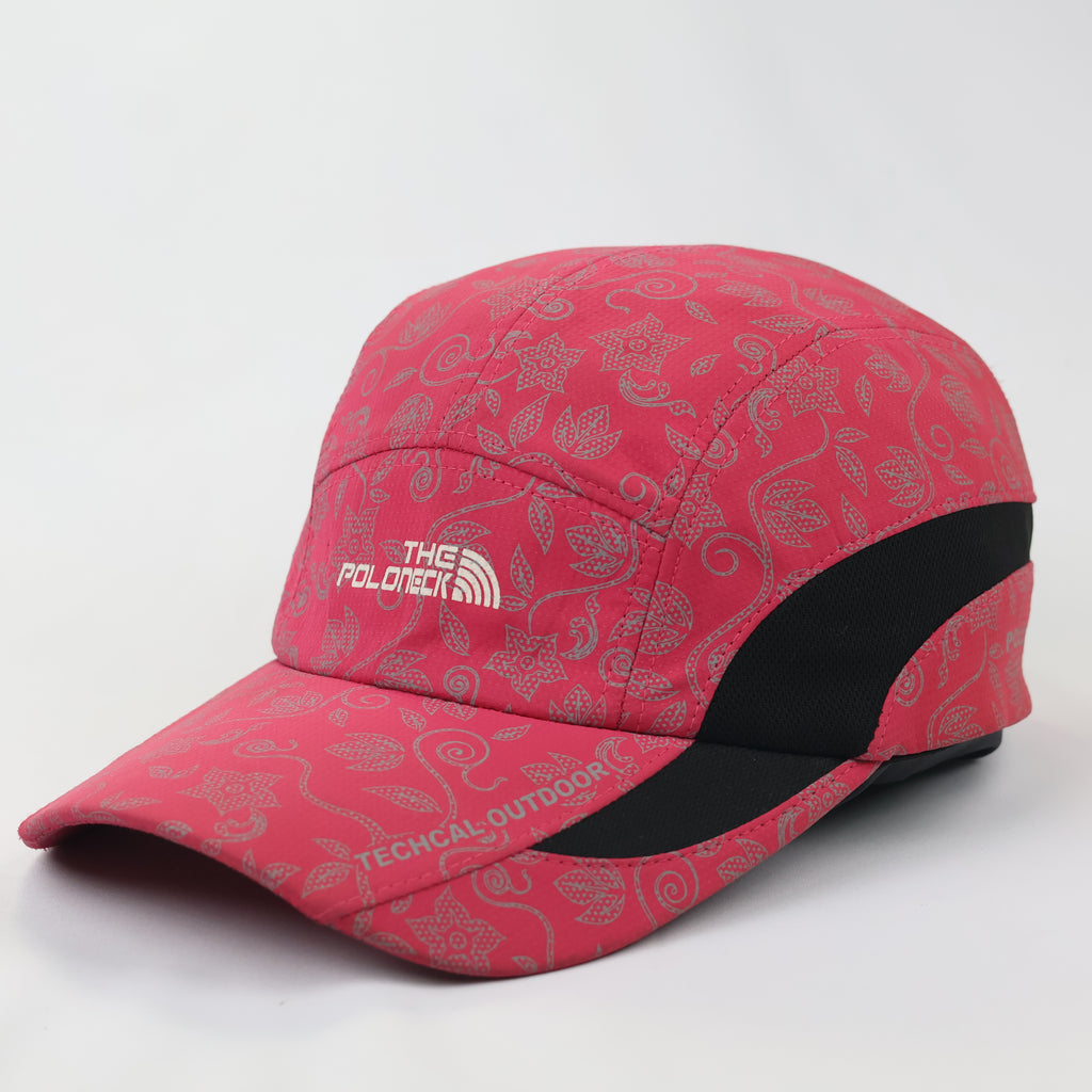 Poloneck "Technical Outdoor" 5-Panel Cap - Pink & Black Floral