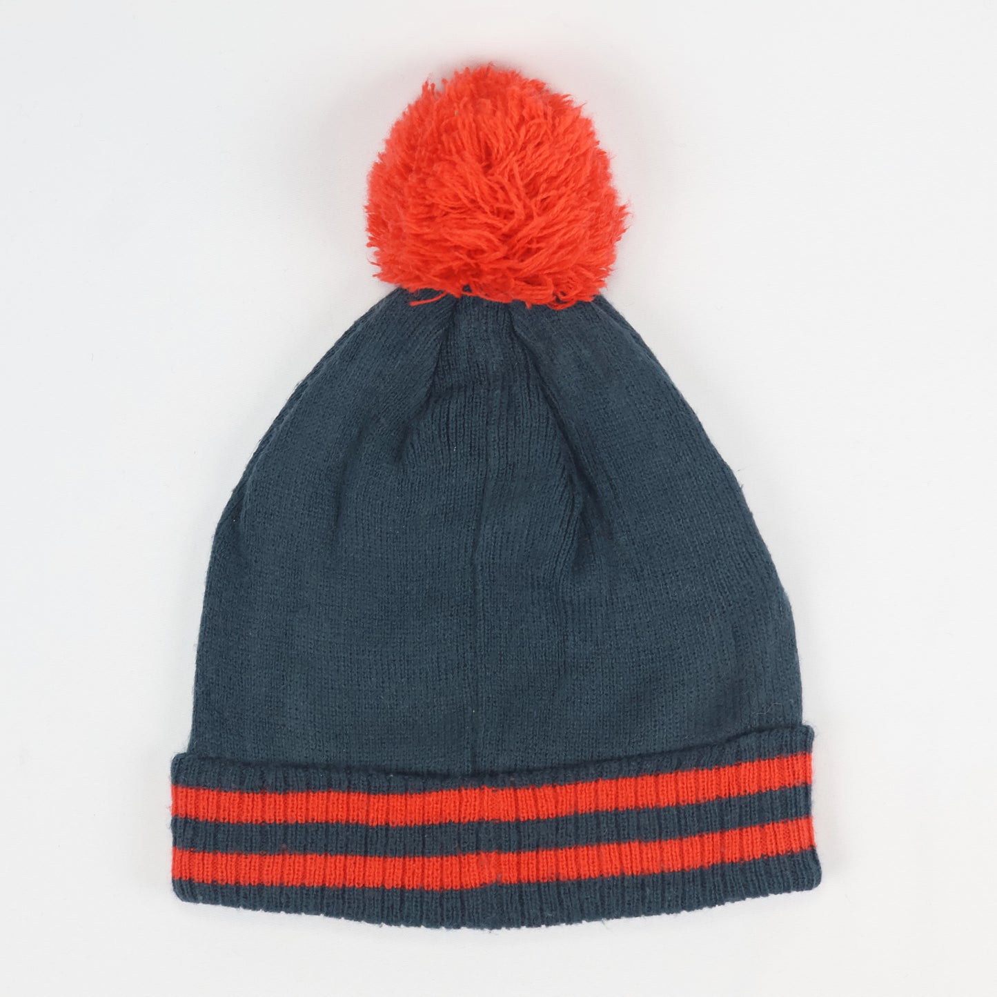 Captain America Thrifted Winter Hat - Embroidered Marvel Superhero Beanie with Striped Cuff