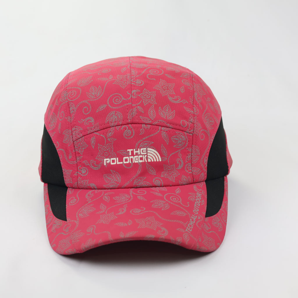Poloneck "Technical Outdoor" 5-Panel Cap - Pink & Black Floral