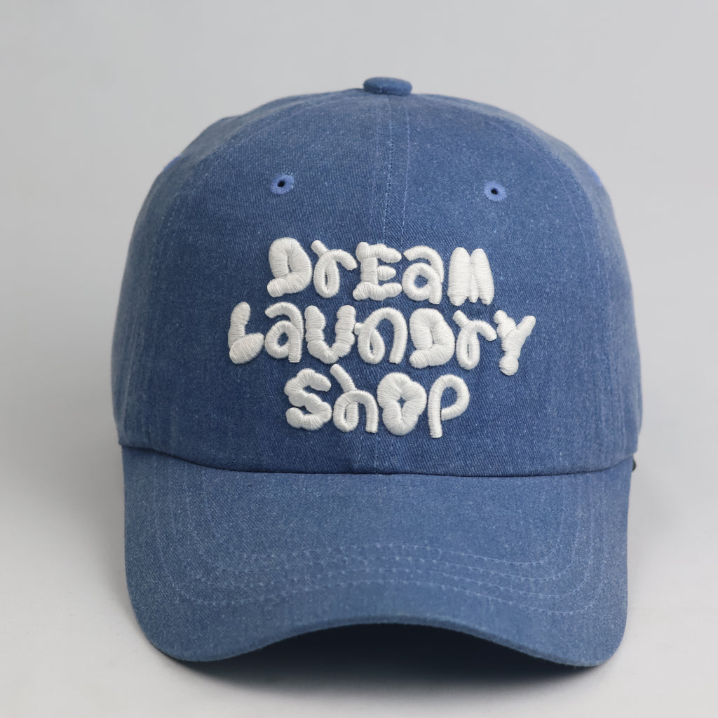 Thrifted SM Entertainment "Dream Laundry Shop" Blue Cap | Denim Look Dad Hat