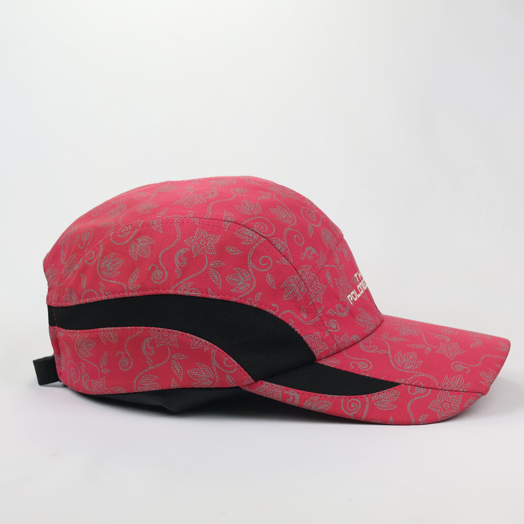 Poloneck "Technical Outdoor" 5-Panel Cap - Pink & Black Floral