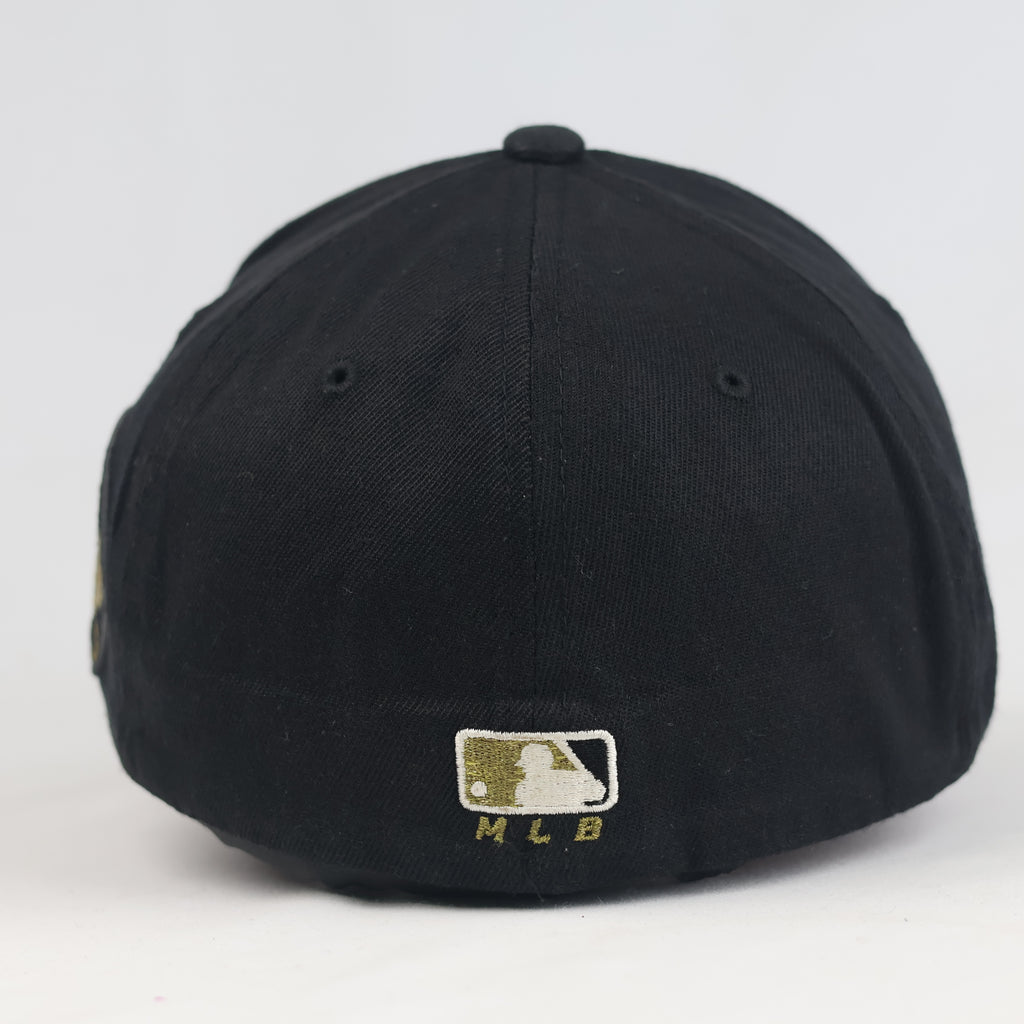 Vintage MLB Houston Astros Black & Gold Embroidered Flexfit Hat | 11033
