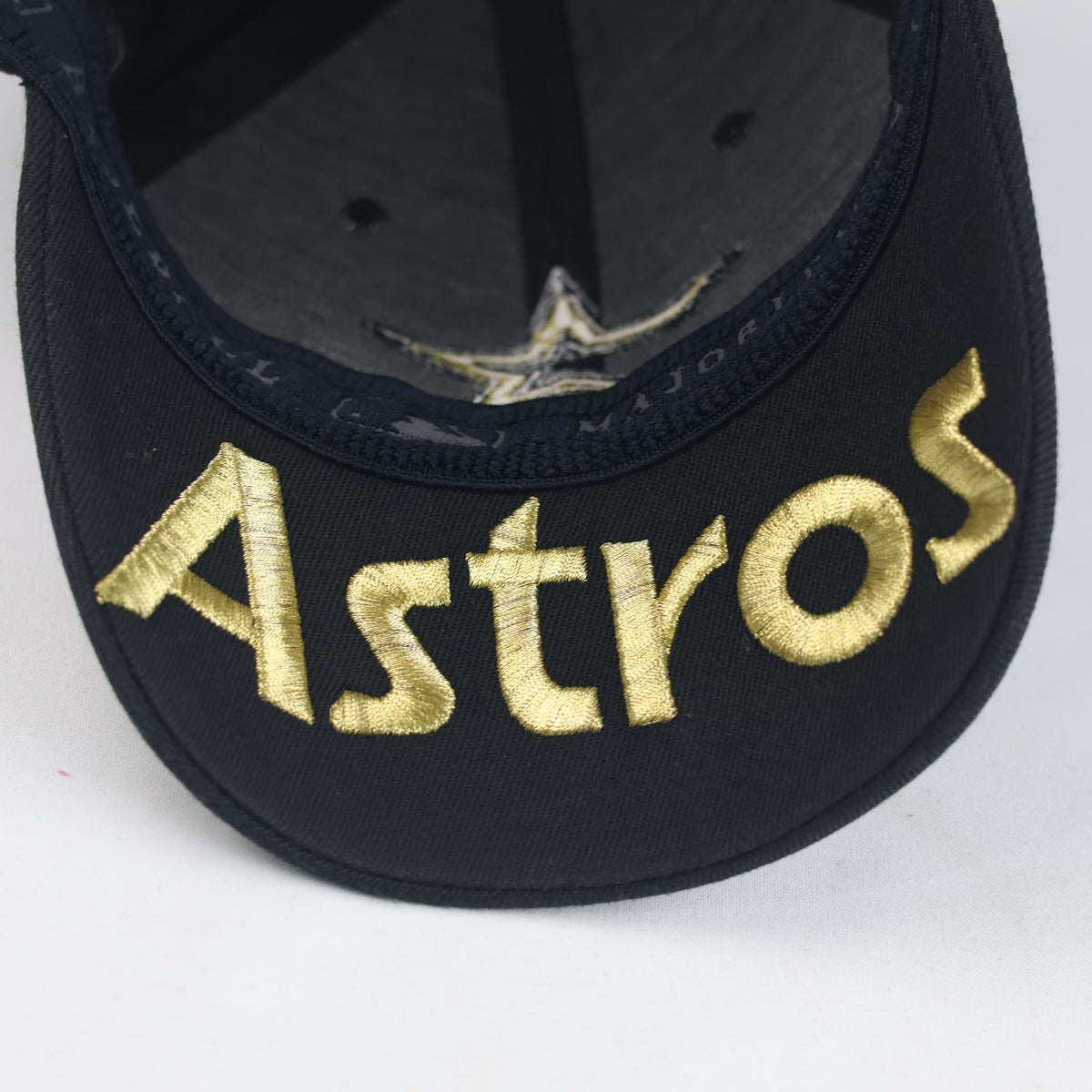 Vintage MLB Houston Astros Black & Gold Embroidered Flexfit Hat | 11033