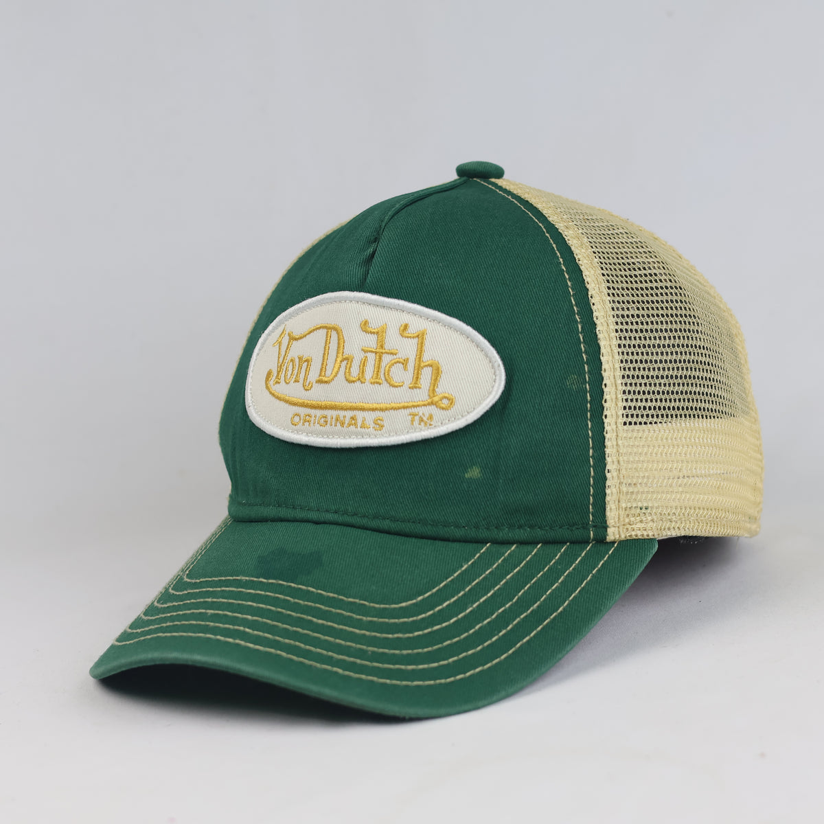 Vintage Von Dutch Originals Green Mesh Back Trucker Hat | 11034