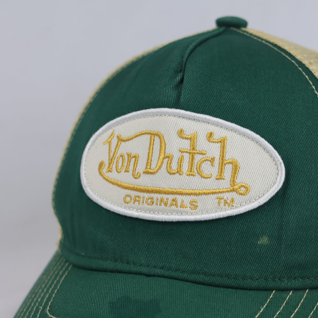Vintage Von Dutch Originals Green Mesh Back Trucker Hat | 11034