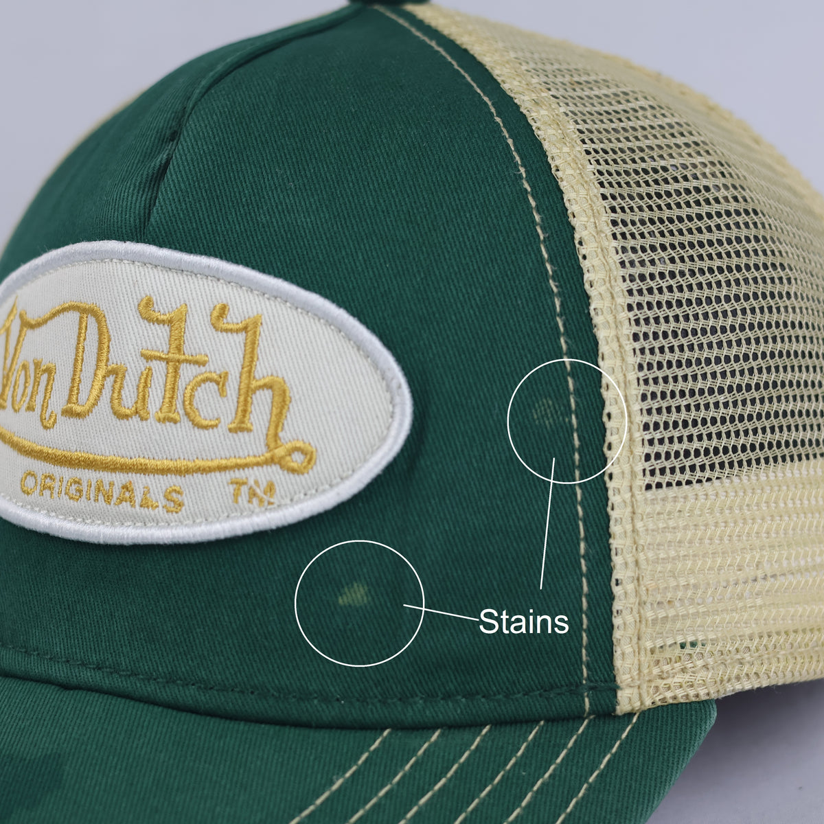 Vintage Von Dutch Originals Green Mesh Back Trucker Hat | 11034