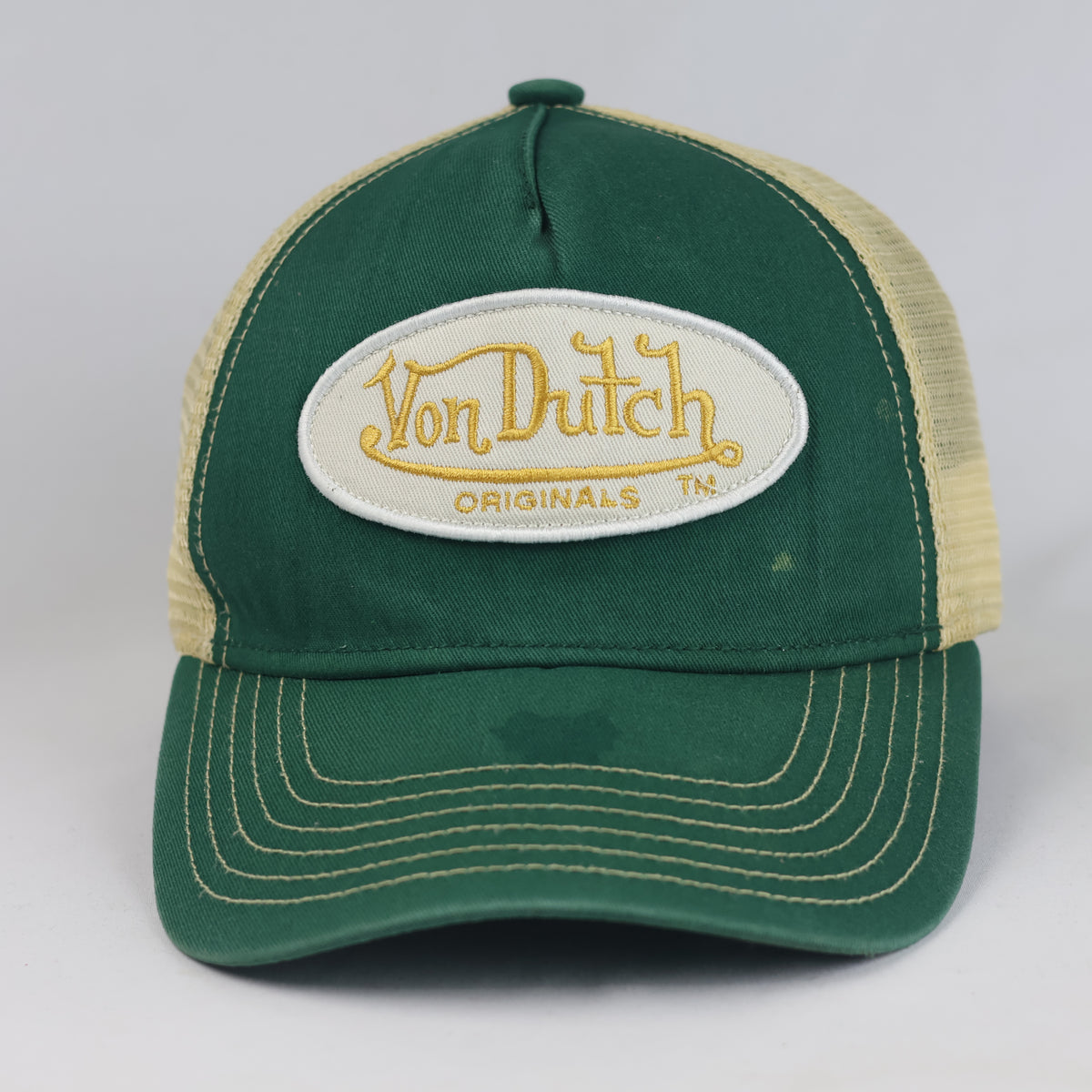 Vintage Von Dutch Originals Green Mesh Back Trucker Hat | 11034