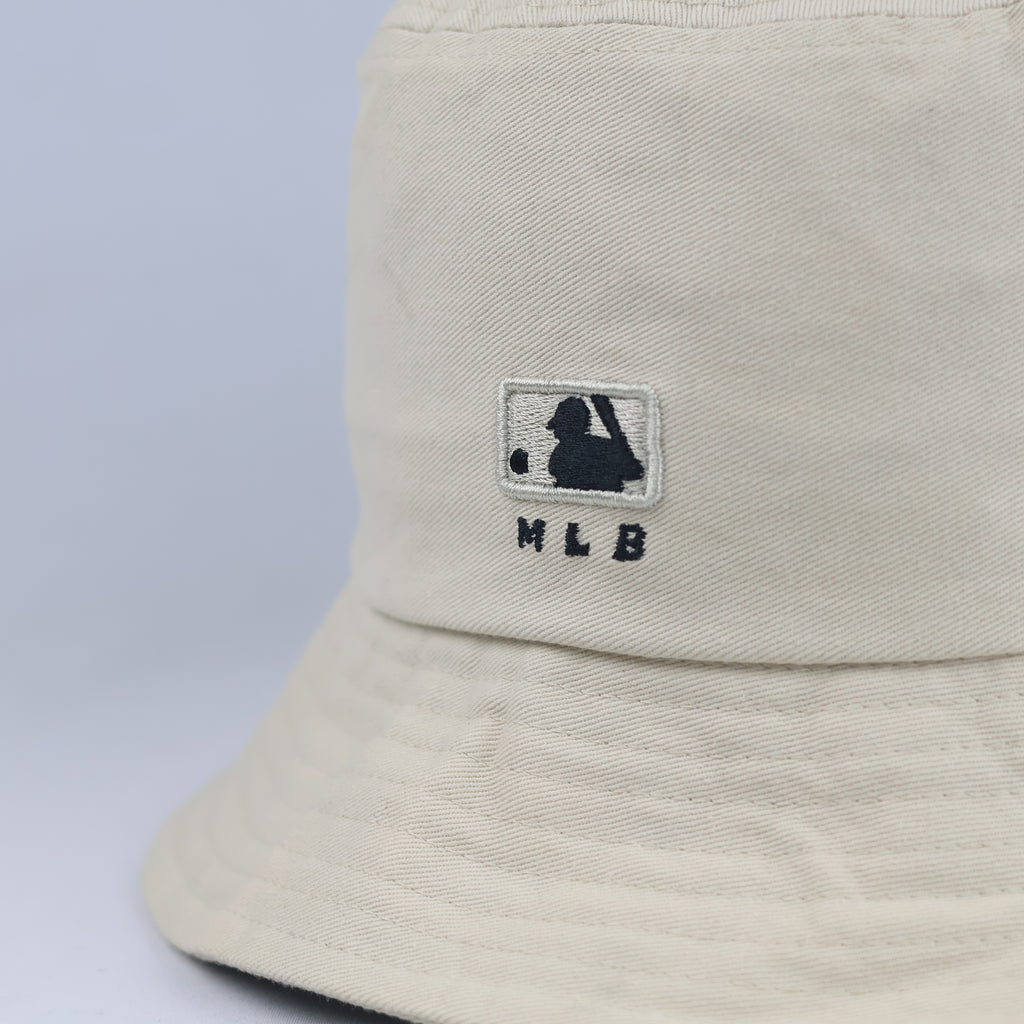Vintage MLB NY Yankees Off-White Bucket Hat | 11034