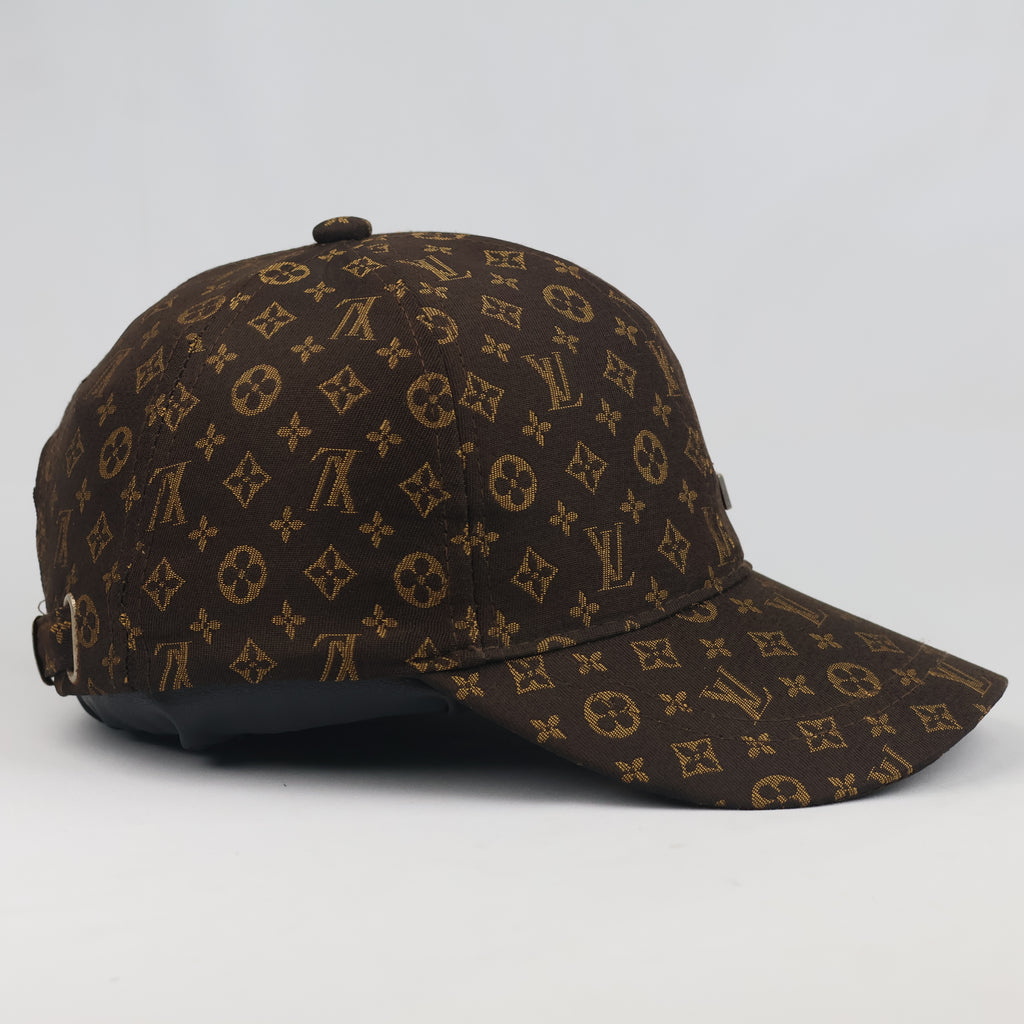 Thrifted Louis Vuitton Style Monogram Brown Cap | Vintage Metal Plate Dad Hat