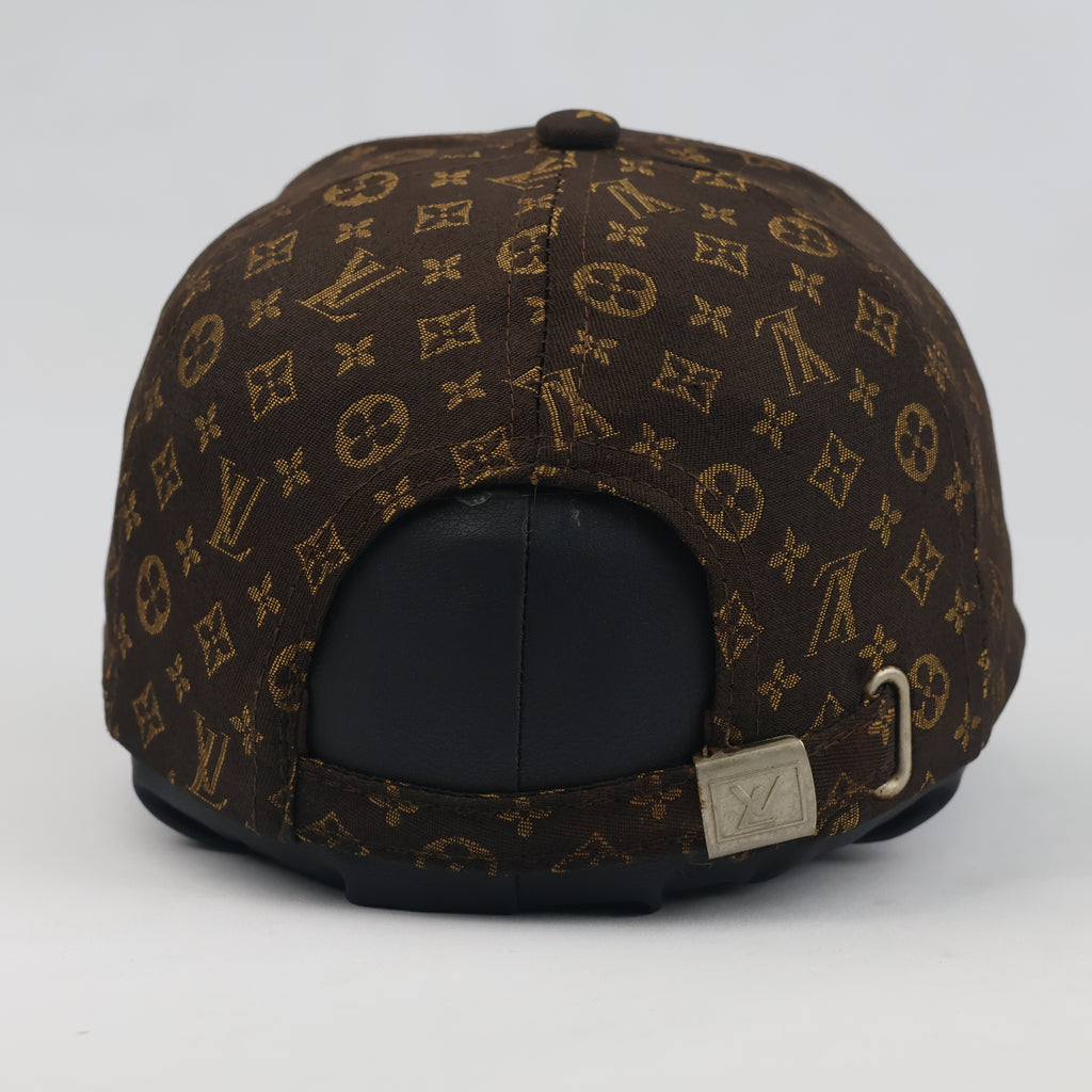 Thrifted Louis Vuitton Style Monogram Brown Cap | Vintage Metal Plate Dad Hat