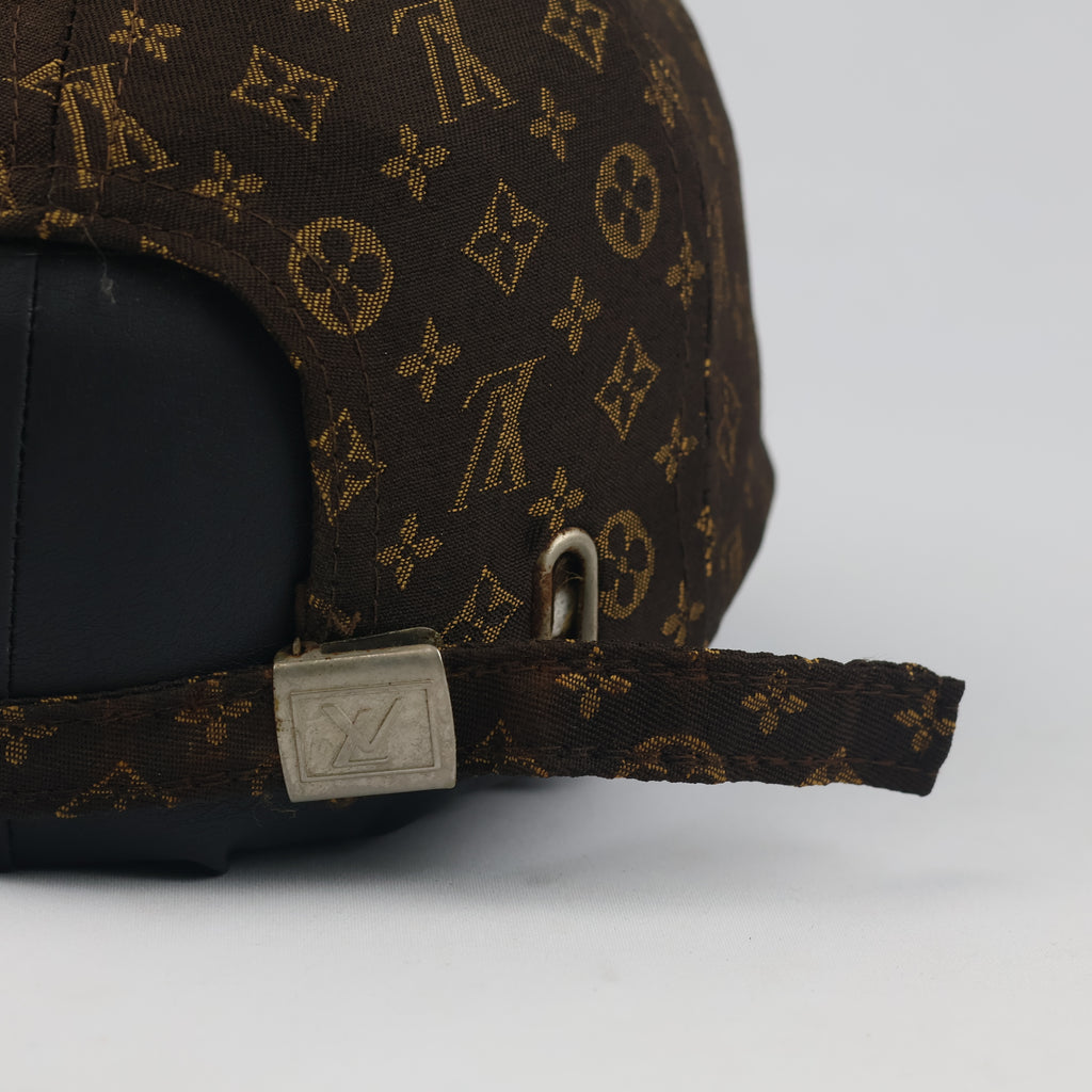 Thrifted Louis Vuitton Style Monogram Brown Cap | Vintage Metal Plate Dad Hat