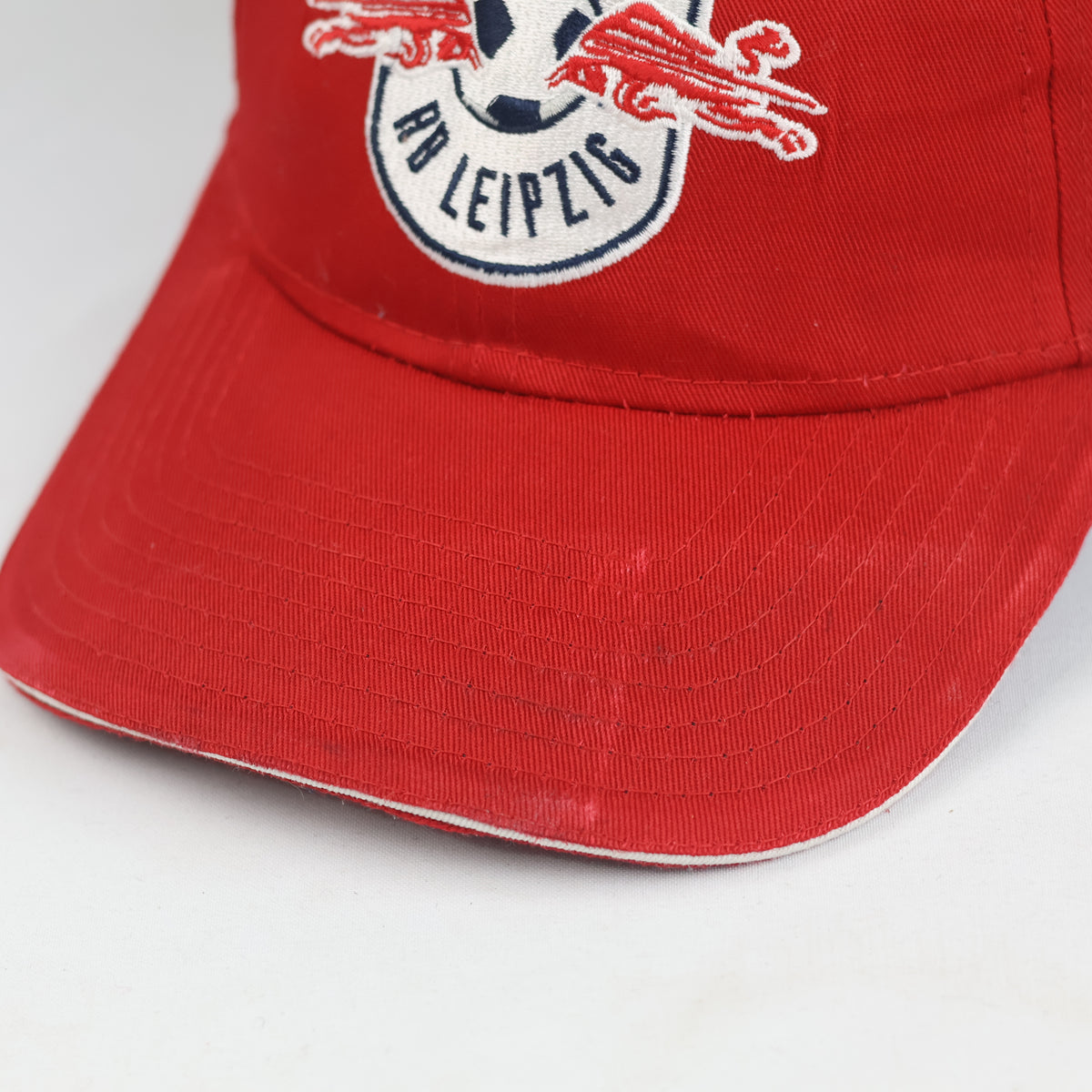 Thrifted RB Leipzig Red Crest Logo Snapback Baseball Hat | 11027