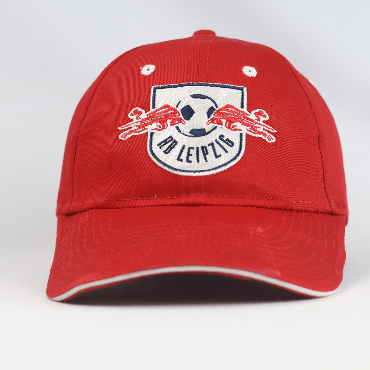 Thrifted RB Leipzig Red Crest Logo Snapback Baseball Hat | 11027