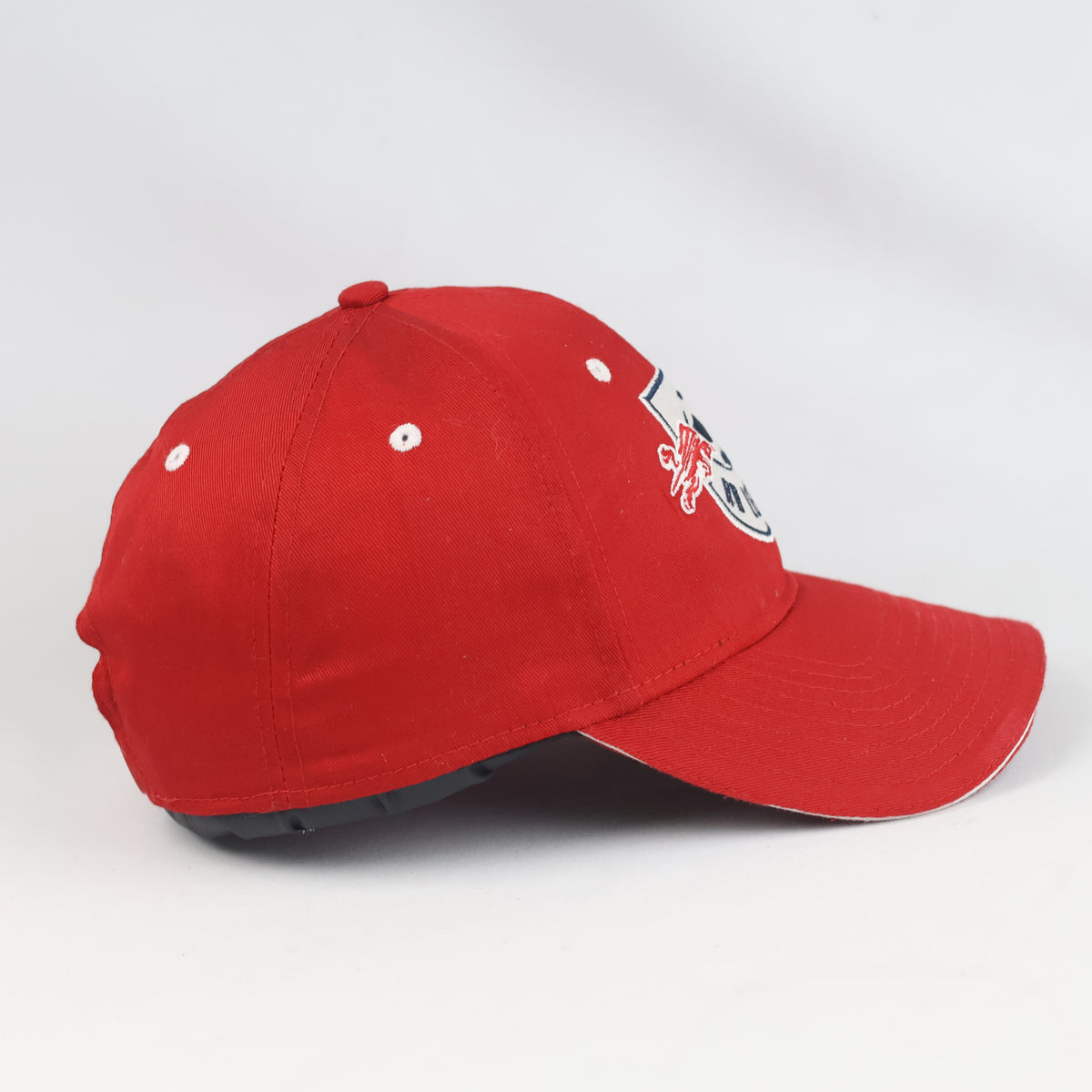 Thrifted RB Leipzig Red Crest Logo Snapback Baseball Hat | 11027