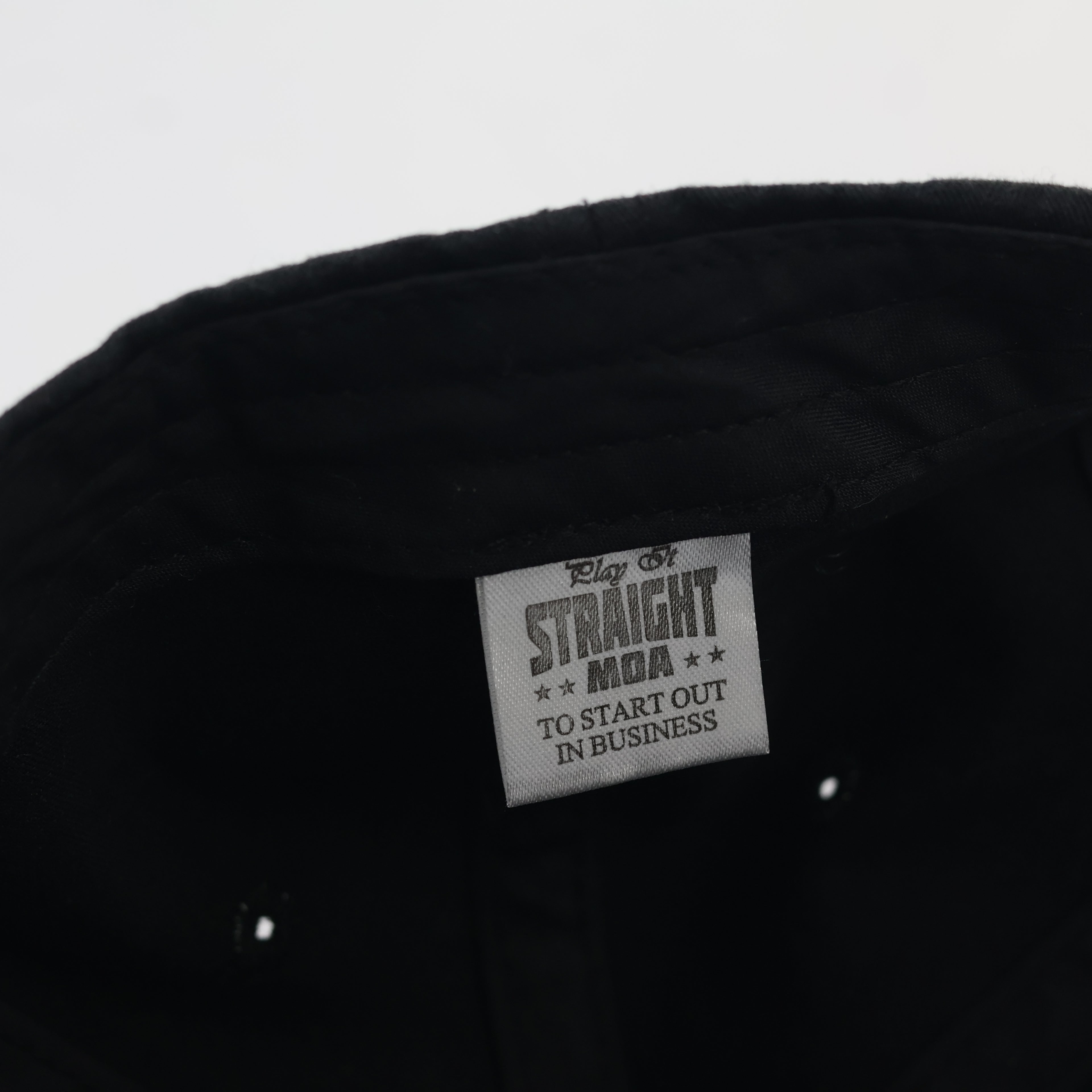 Minimalist Black Thrifted Dad Hat with Teal Cursive Embroidery