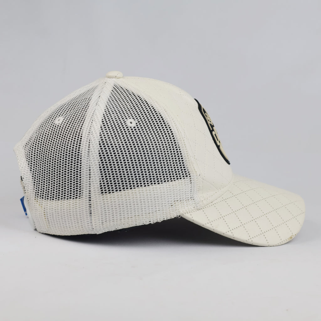 Thrifted Essencial Caps Crete Minotaur Quilted Off-White Trucker Hat