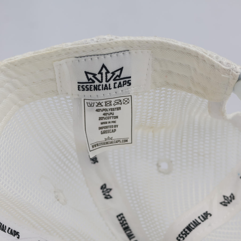 Thrifted Essencial Caps Crete Minotaur Quilted Off-White Trucker Hat